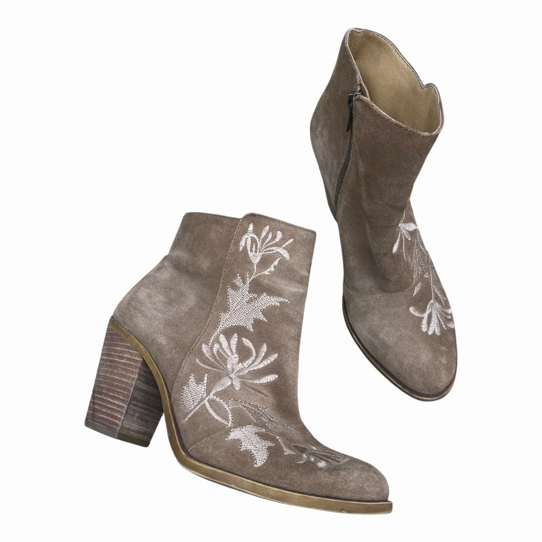 Weatherproof Seam Boots Ankle Heels By Lucky Brand In Brown, Size:9