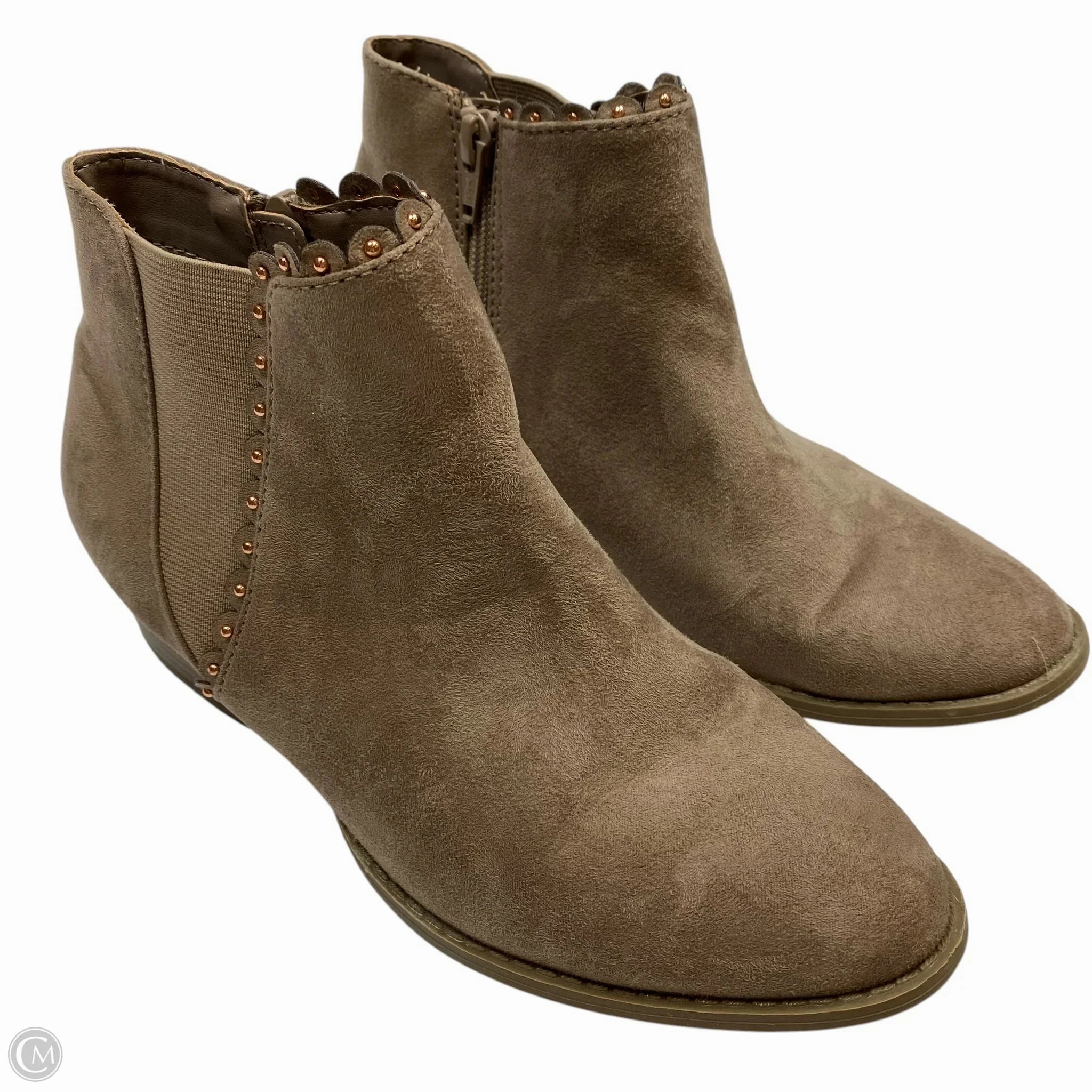 Boots Ankle Flats By Lc Lauren Conrad In Brown, Size: 6 Protective Finish All Day Worker Comfort Lining Daily Walks