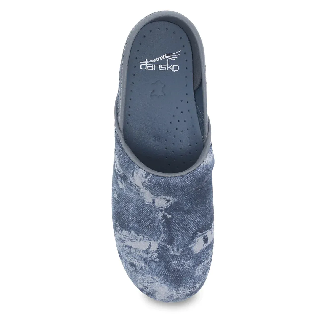 The Professional Clog in Denim Burnished Leather