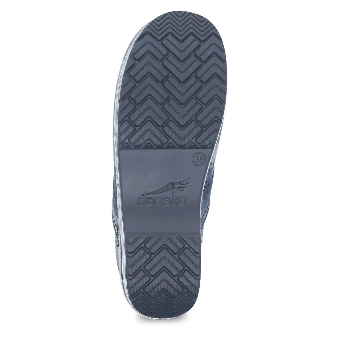 The Professional Clog in Denim Burnished Leather