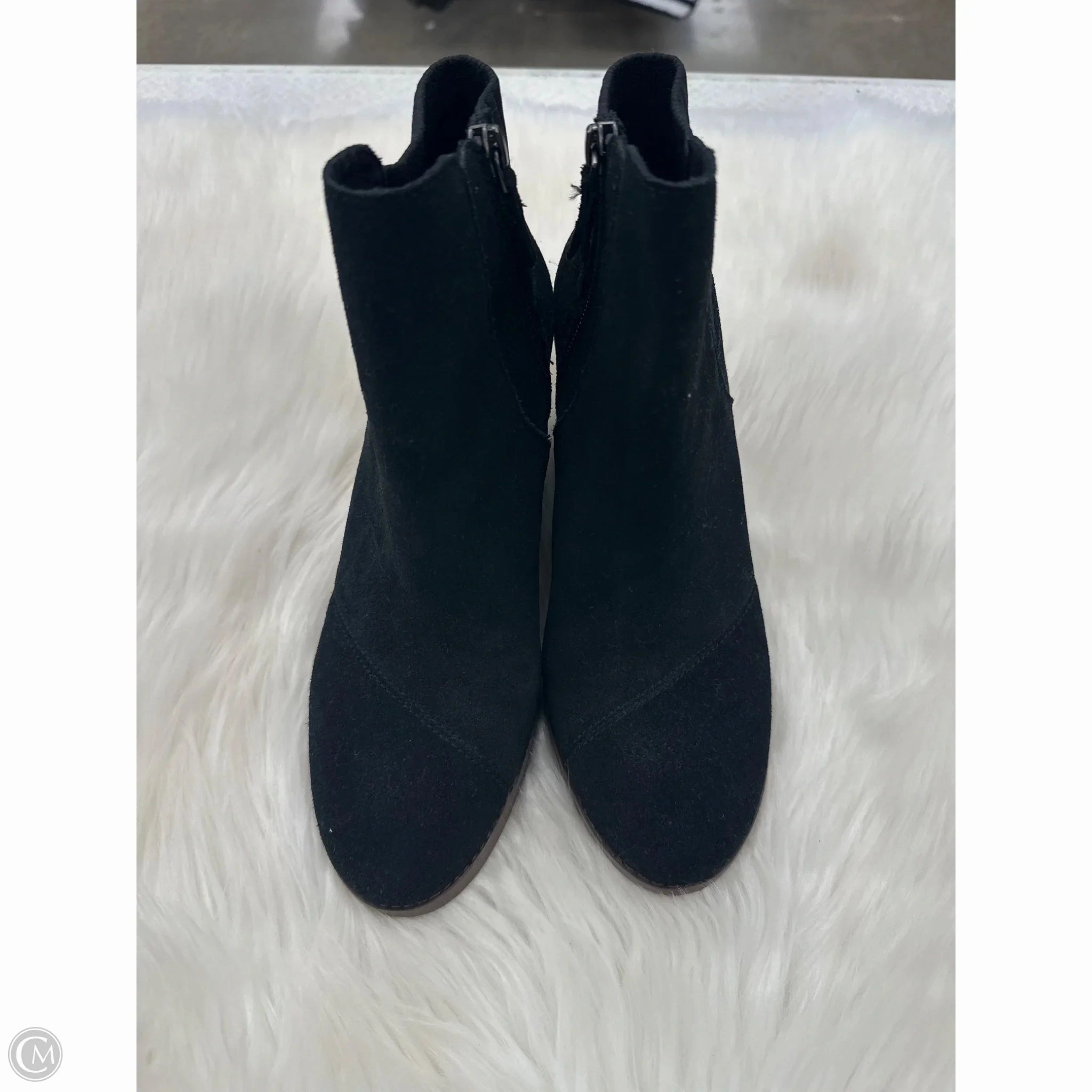 Boots Ankle Heels By Toms In Black, Size: 8.5 Multi Density Midsole