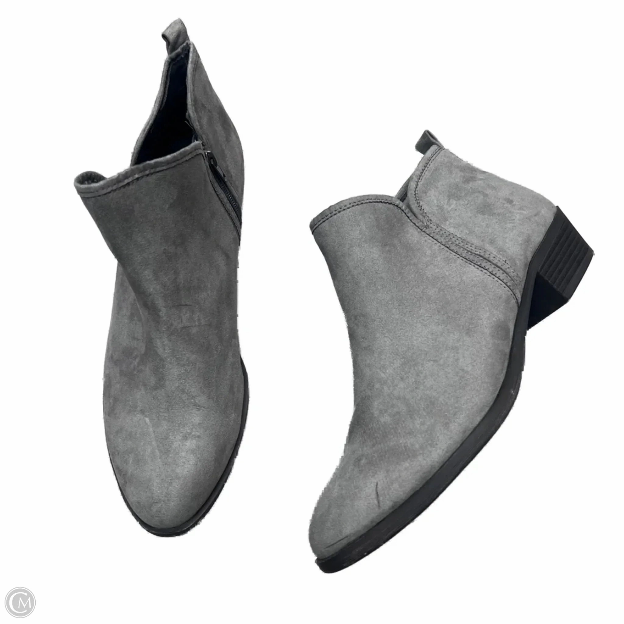 Boots Ankle Flats By Just Fab In Grey, Size: 11 Feather Light Mountain Climber
