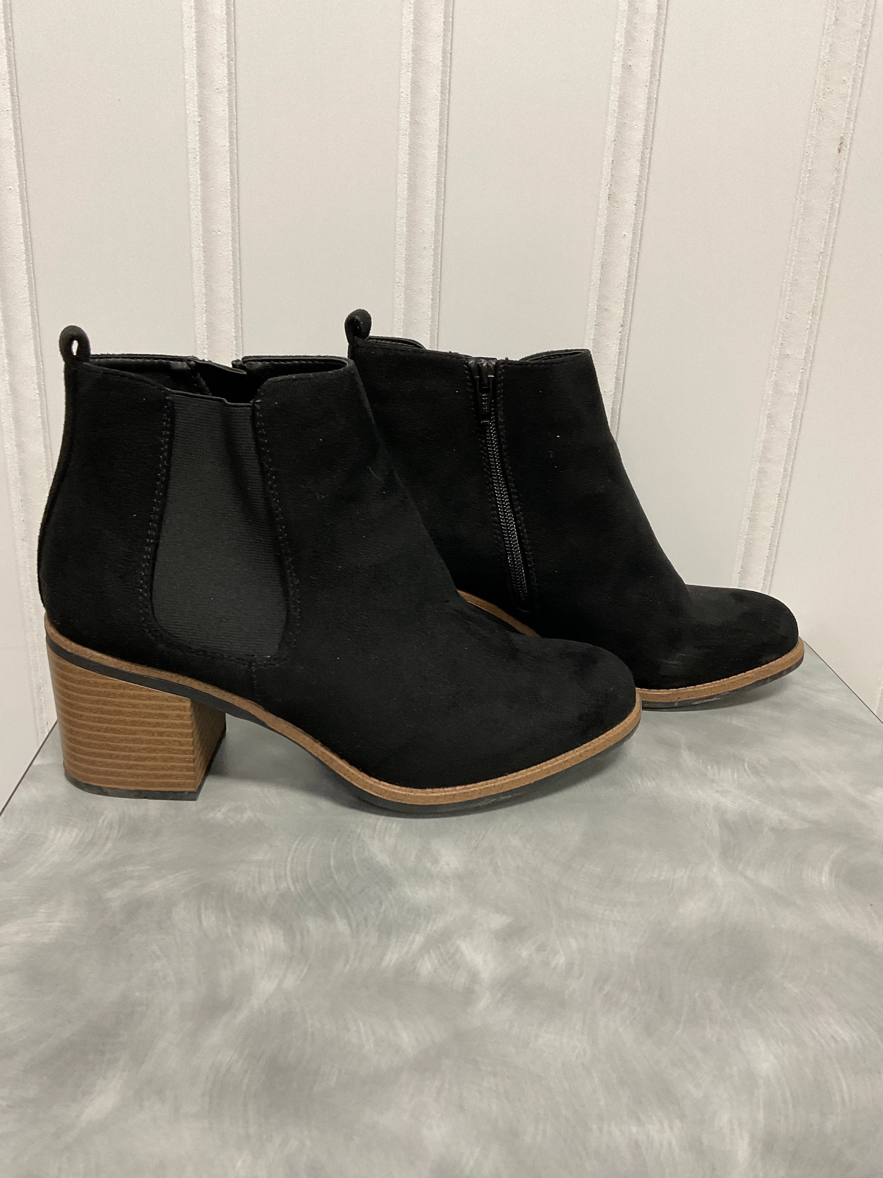 Boots Ankle Heels By White Mountain In Black, Size:9 Quick Dry Interior PullOn