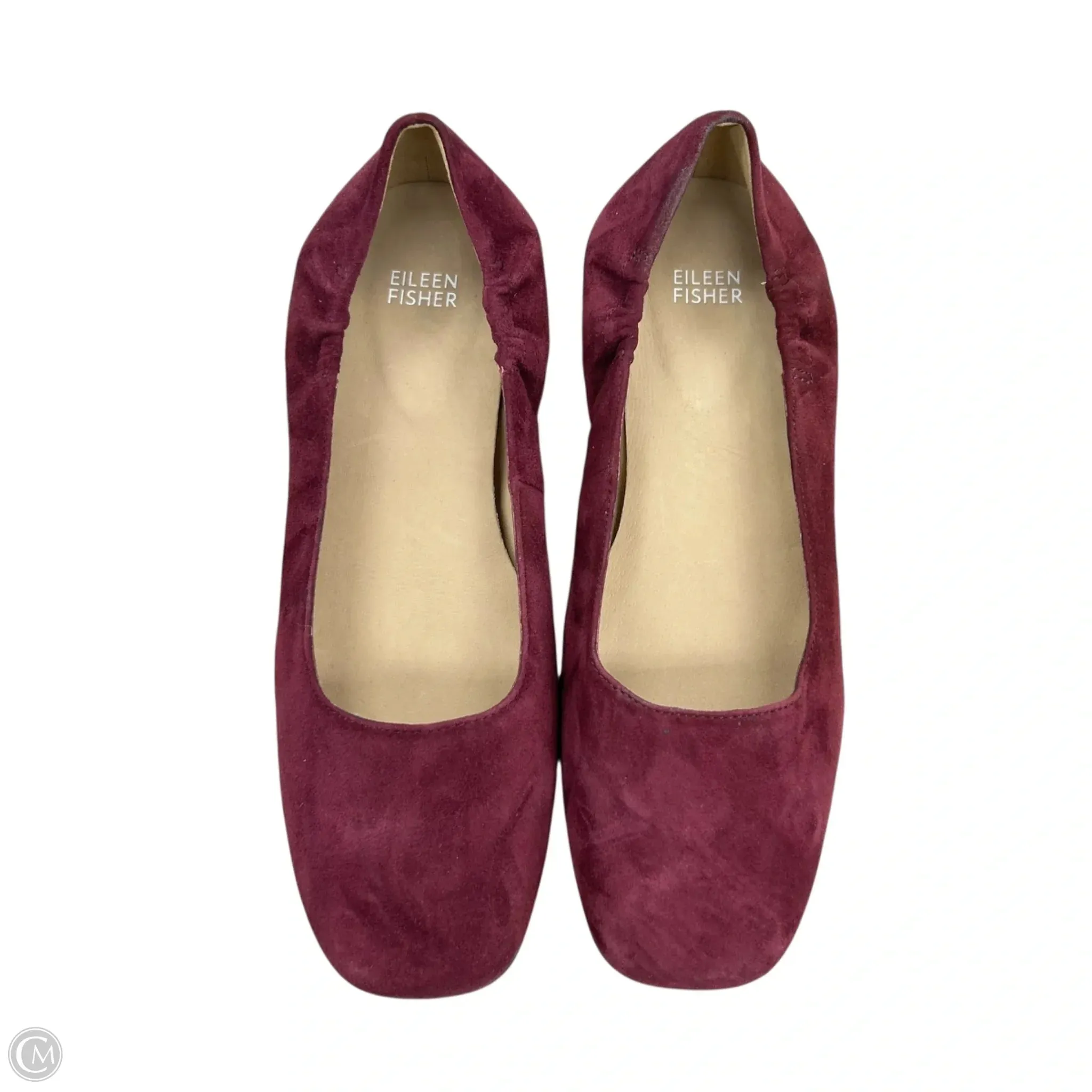 Cool Finish Luxe Sandals Shoes Heels Block By Eileen Fisher In Red, Size: 9