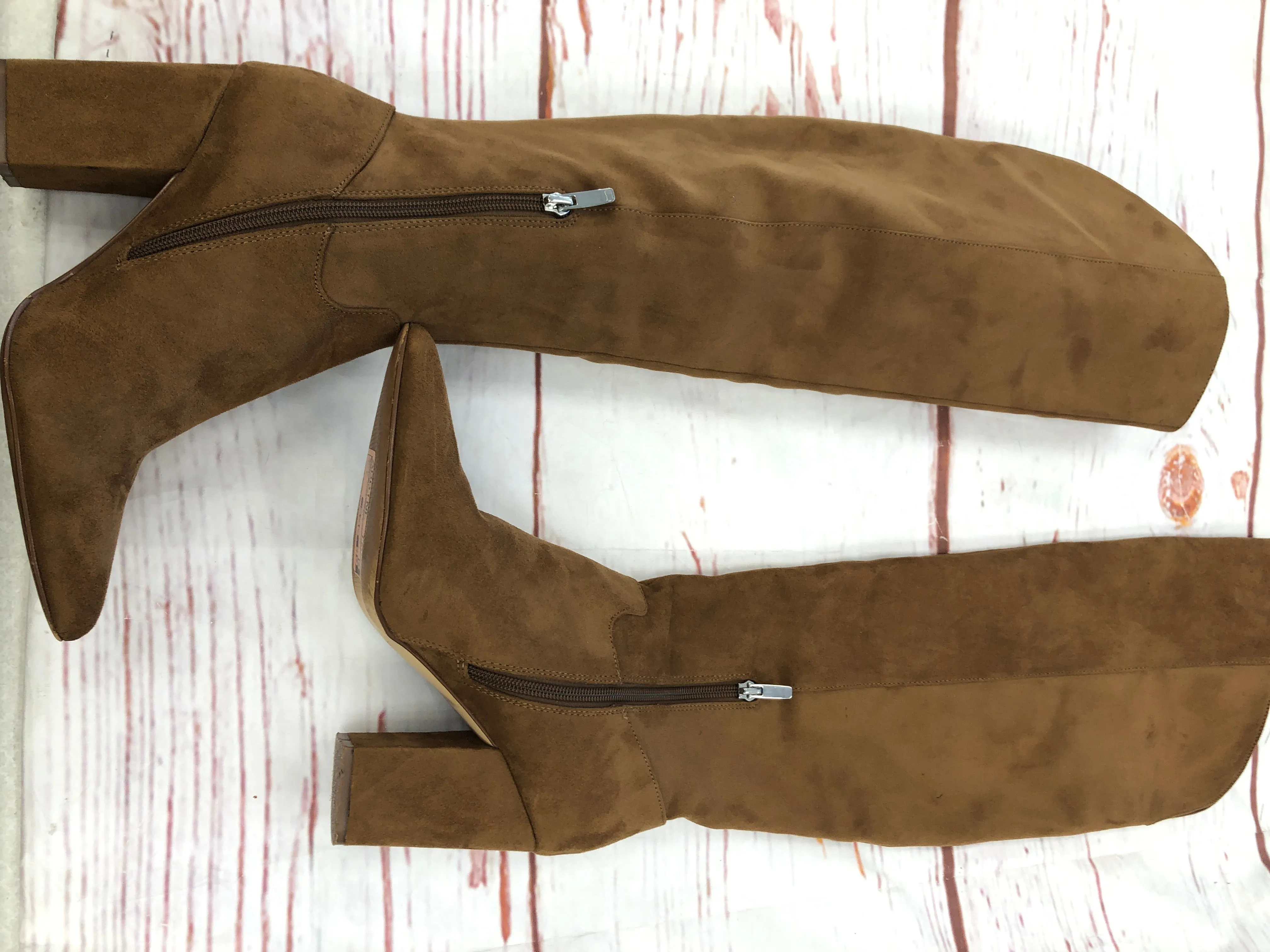 Stylish Detail Trendy Classic Boots Knee Heels By Nine West  Size: 7