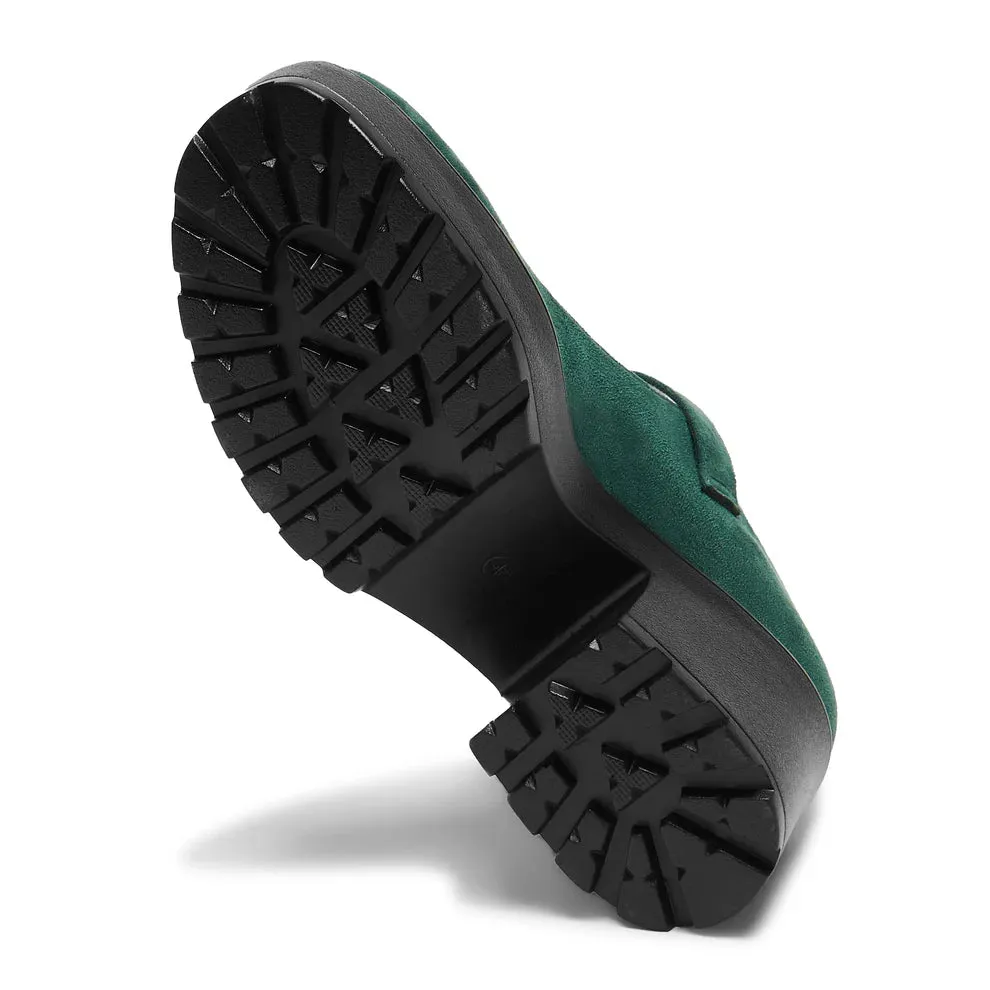 Tira Suede Mary Janes ‘ Evergreen Edition’-Green-Size 9-Clearance