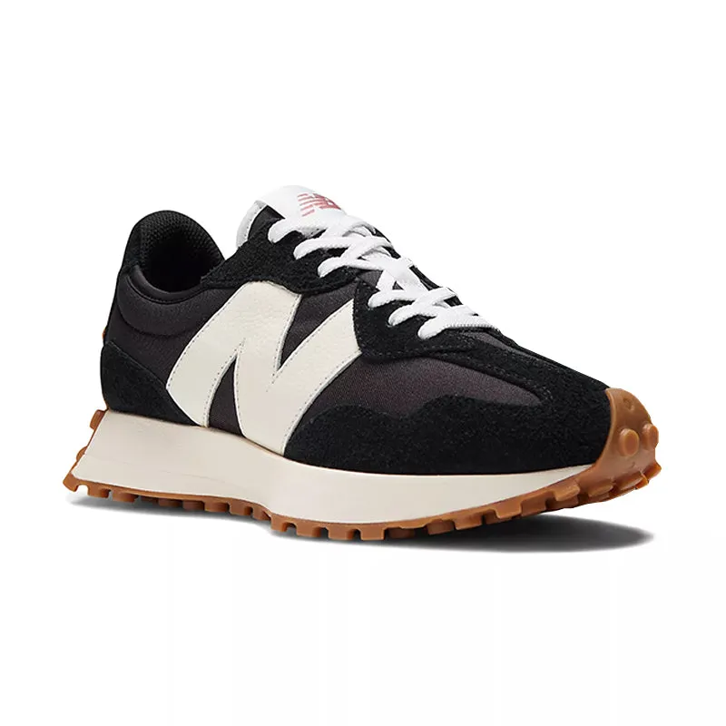 Women's 327 Black/White/Mineral Indoor Court Slip Resistant Traction