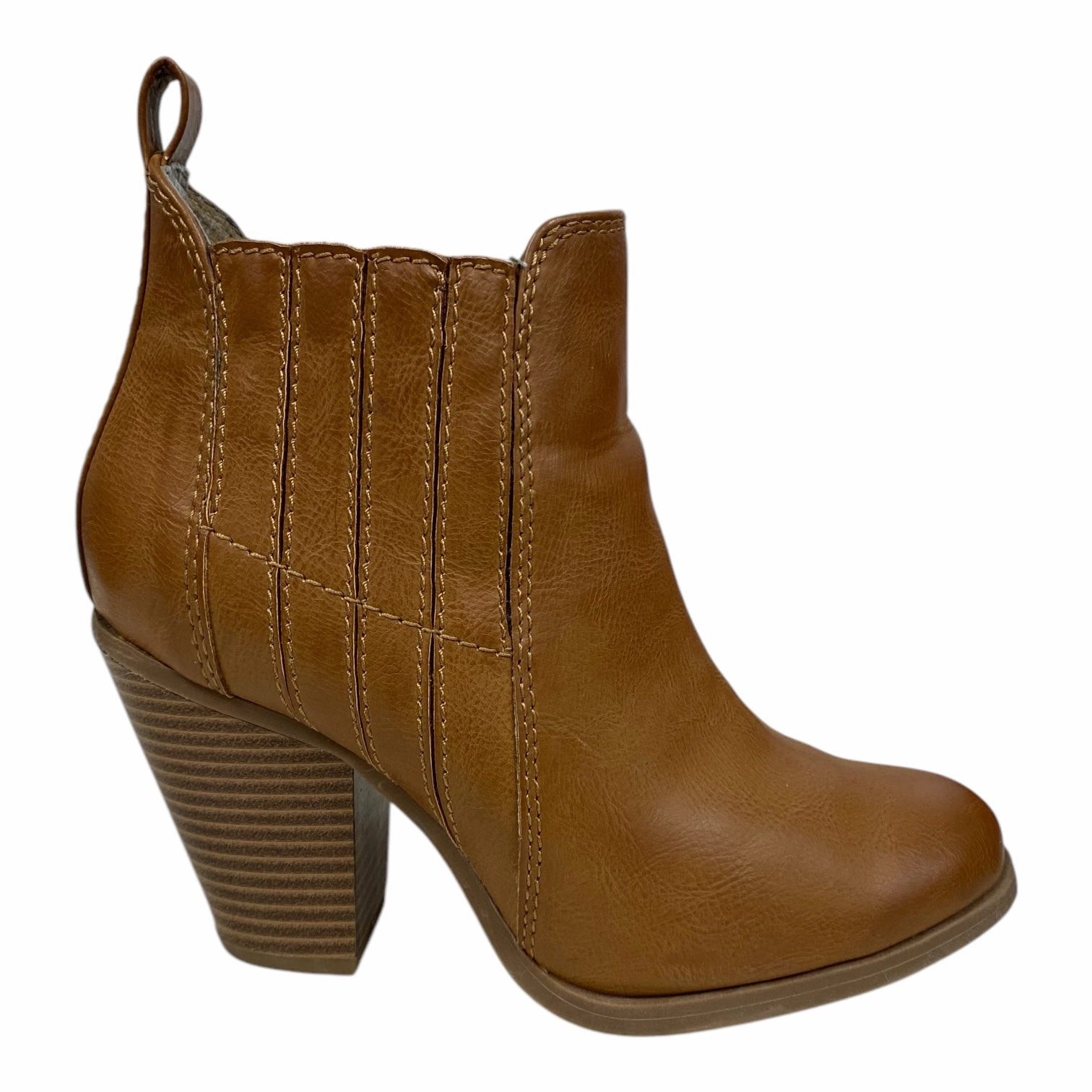Fresh Style Protective Finish Winter Walker Boots Ankle Heels By Francesca's In Brown, Size: 7