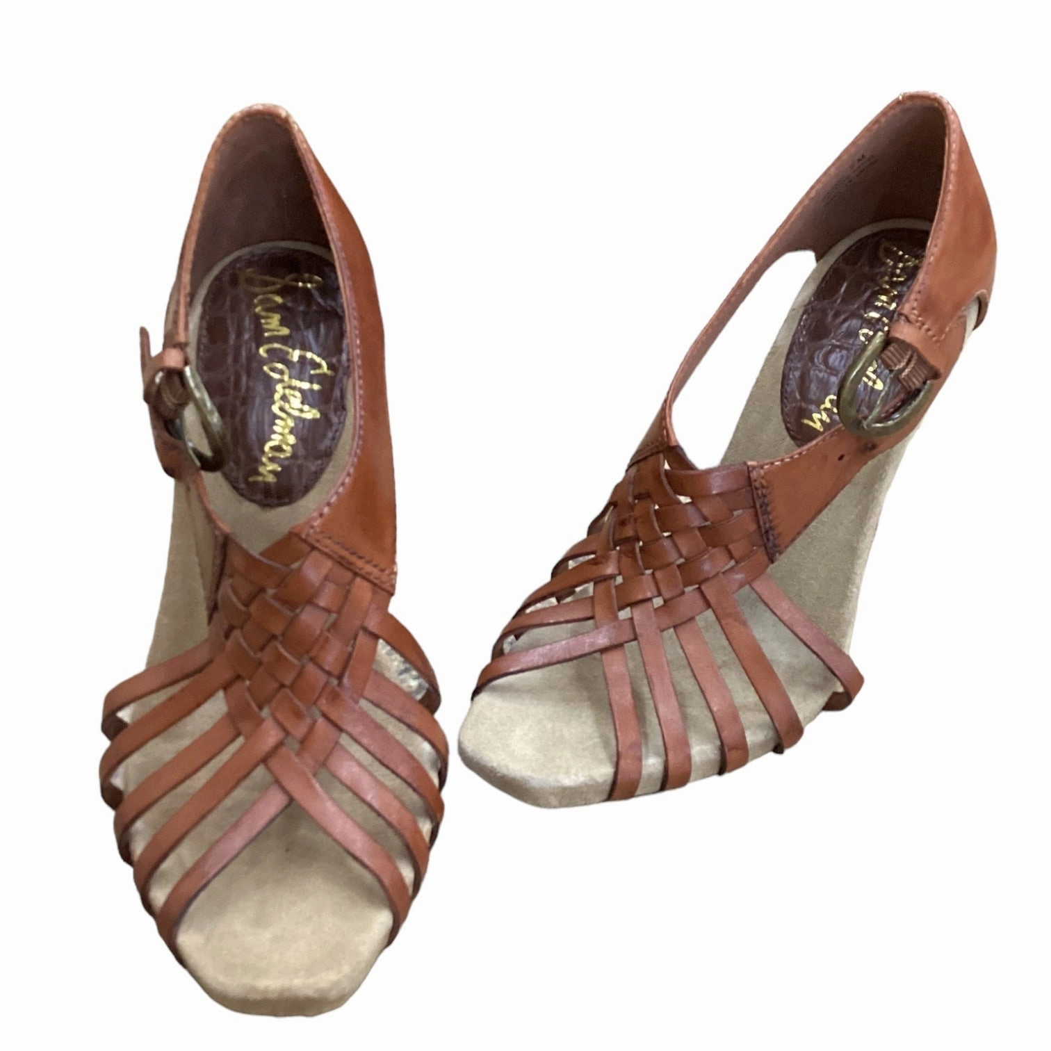 Glamorous Shoes Brown Shoes Heels Block Sam Edelman, Size 7