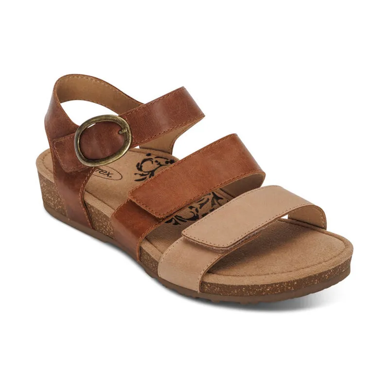 Women's Lilly Walnut Durable Sole Simple Slip Fit Sandal