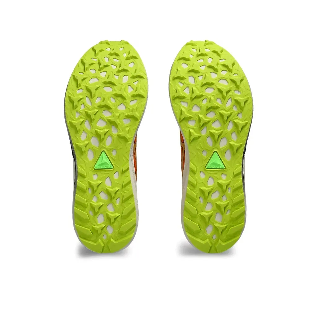 Seamless Upper Supportive Heel Cup Men's Asics Fuji Lite 4 Bright Orange/Neon Lime