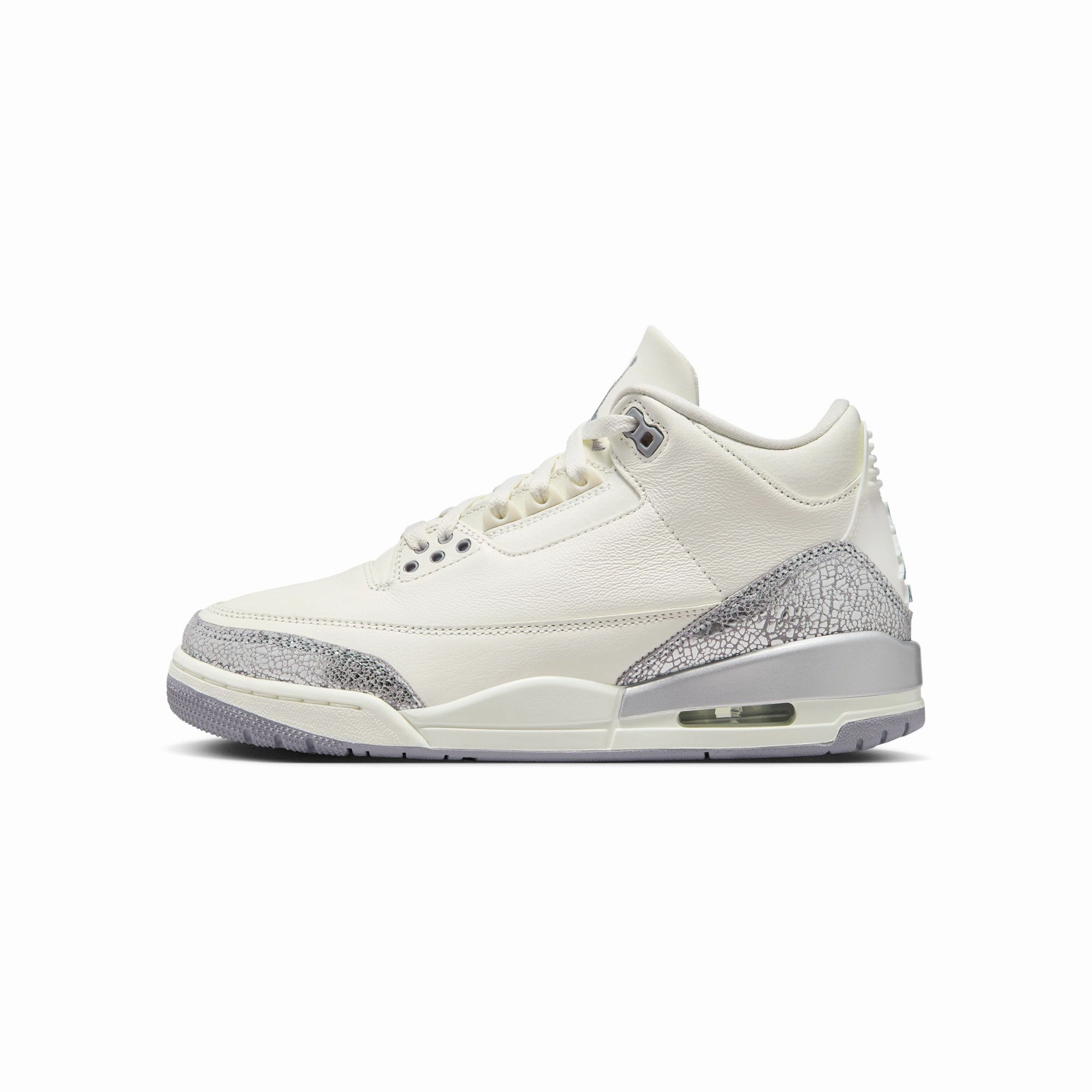 Air Jordan 3 Womens "Cement Grey" Shoes Orthotic Support Design High Traction Tread