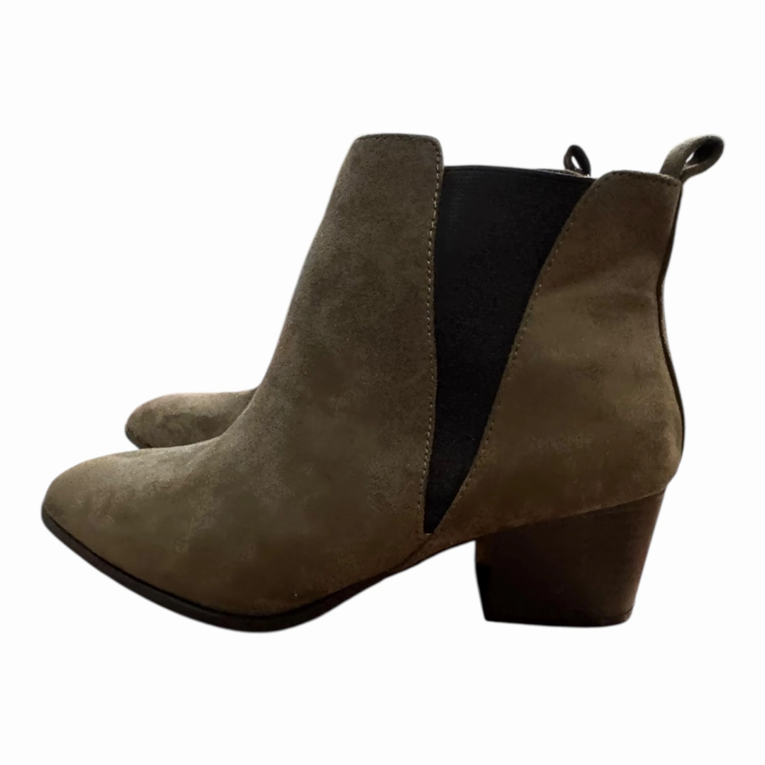 Insulated Cold Weather Commuter Boots Ankle Heels By Charlotte Russe In Green, Size:9