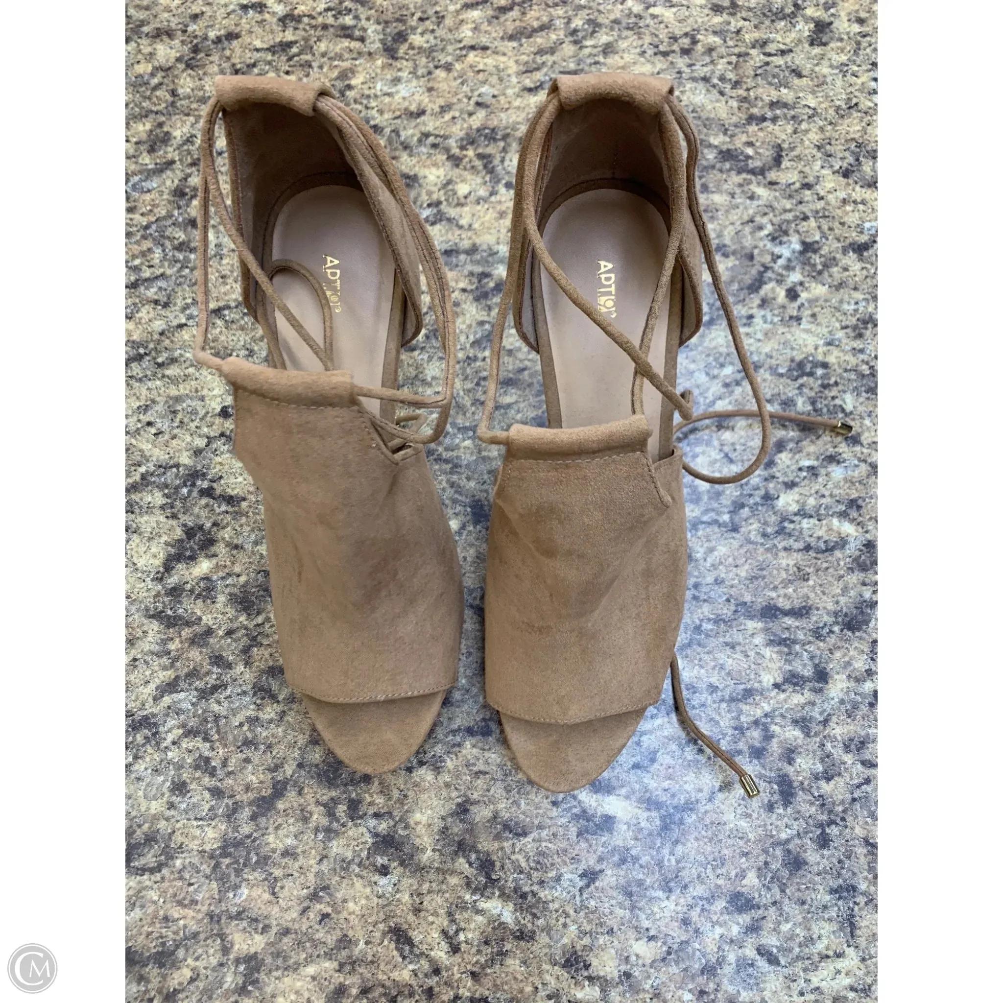 Shock Resistant Shoes Heels Stiletto By Apt 9 In Tan, Size: 9