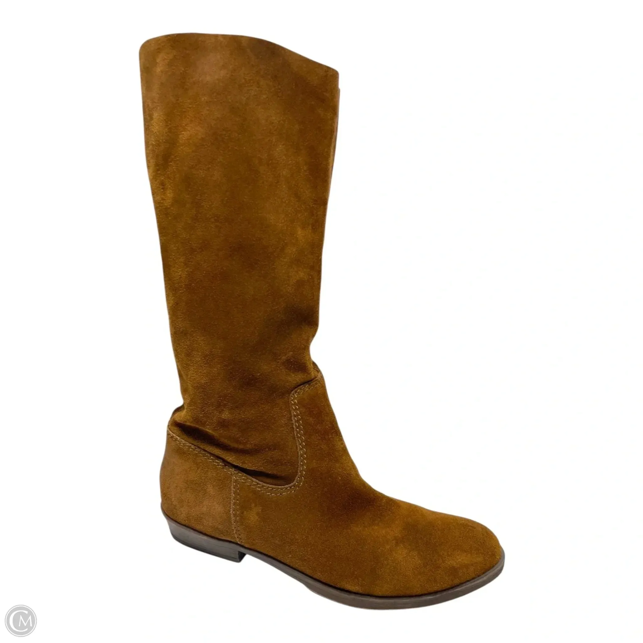 Water Resistant Boots Mid-calf Flats By Nine West In Brown, Size: 7.5