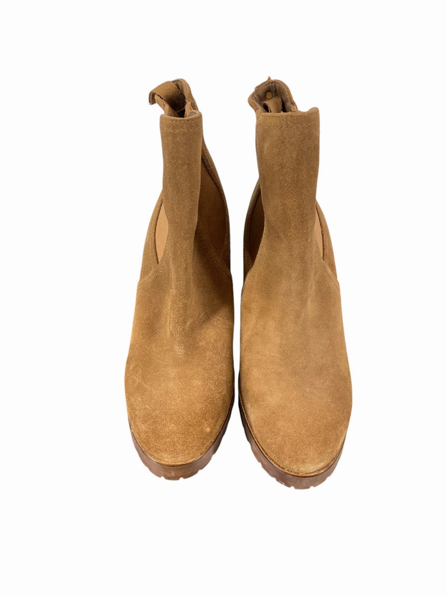 Boots Ankle Heels By Michael By Michael Kors In Brown, Size: 8 High-Quality Leather
