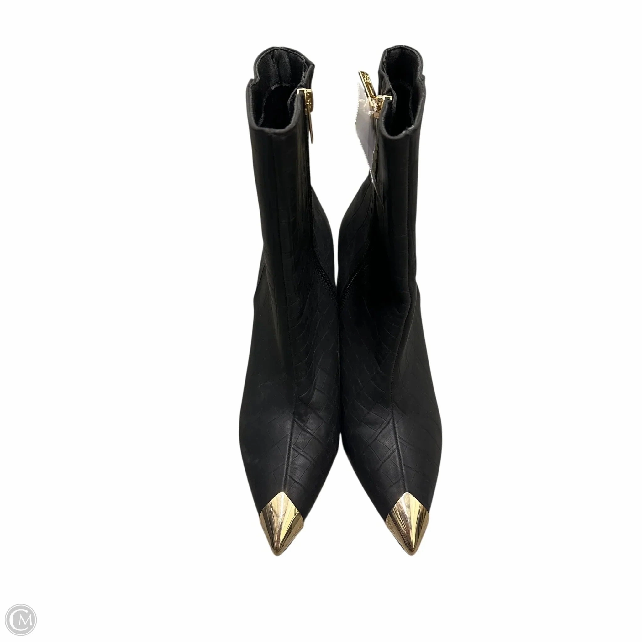 Boots Ankle Heels By New York And Co In Black, Size: 9 Narrow Fit