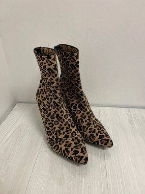Boots Ankle Heels By Steve Madden In Animal Print, Size: 7 Minimalist Style