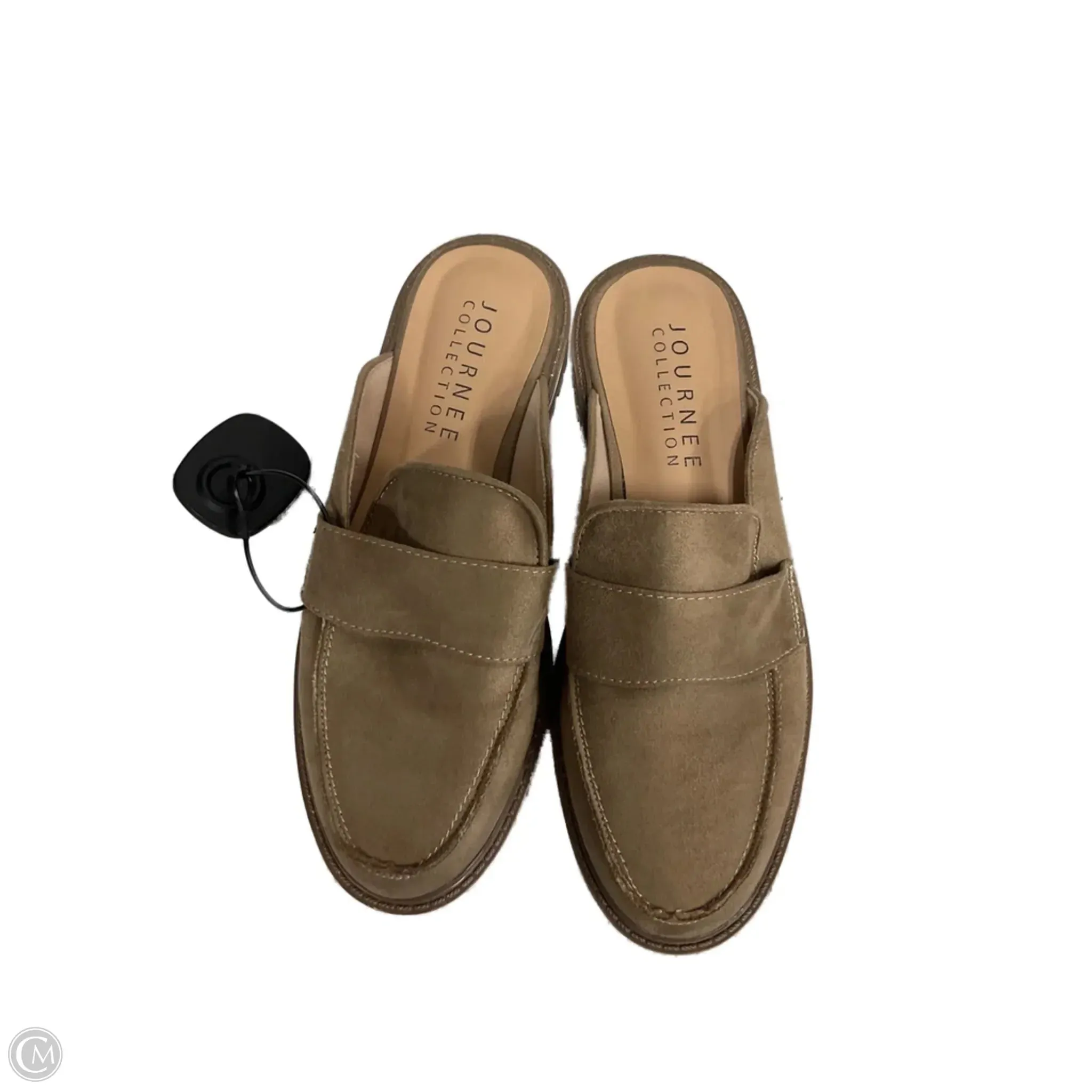 Lace Up High Heel Shoes Shoes Heels Block By Journee In Tan, Size: 6.5