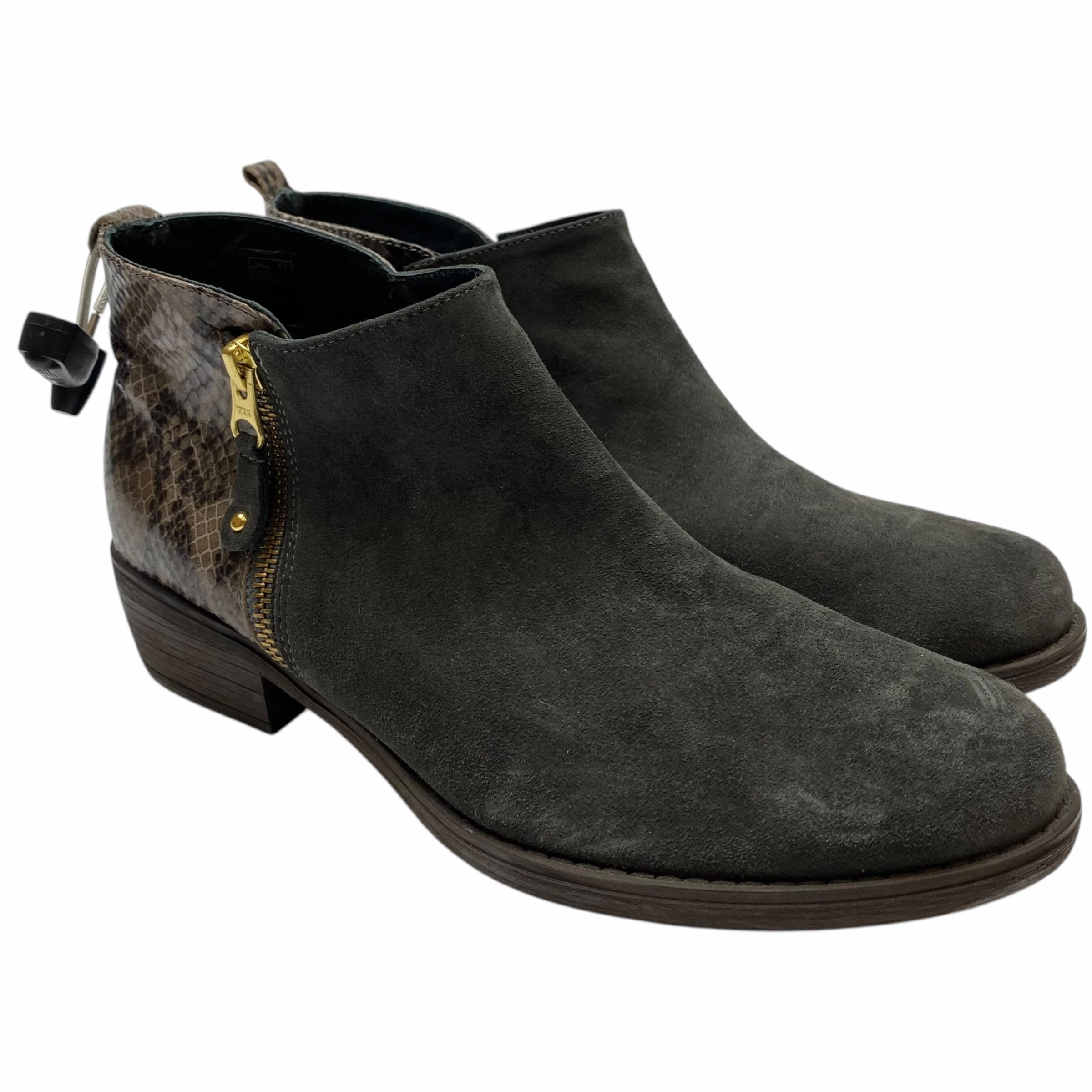 Padded Interior Cold Weather Commuter Boots Ankle Flats By EricMichael In Grey, Size: 8