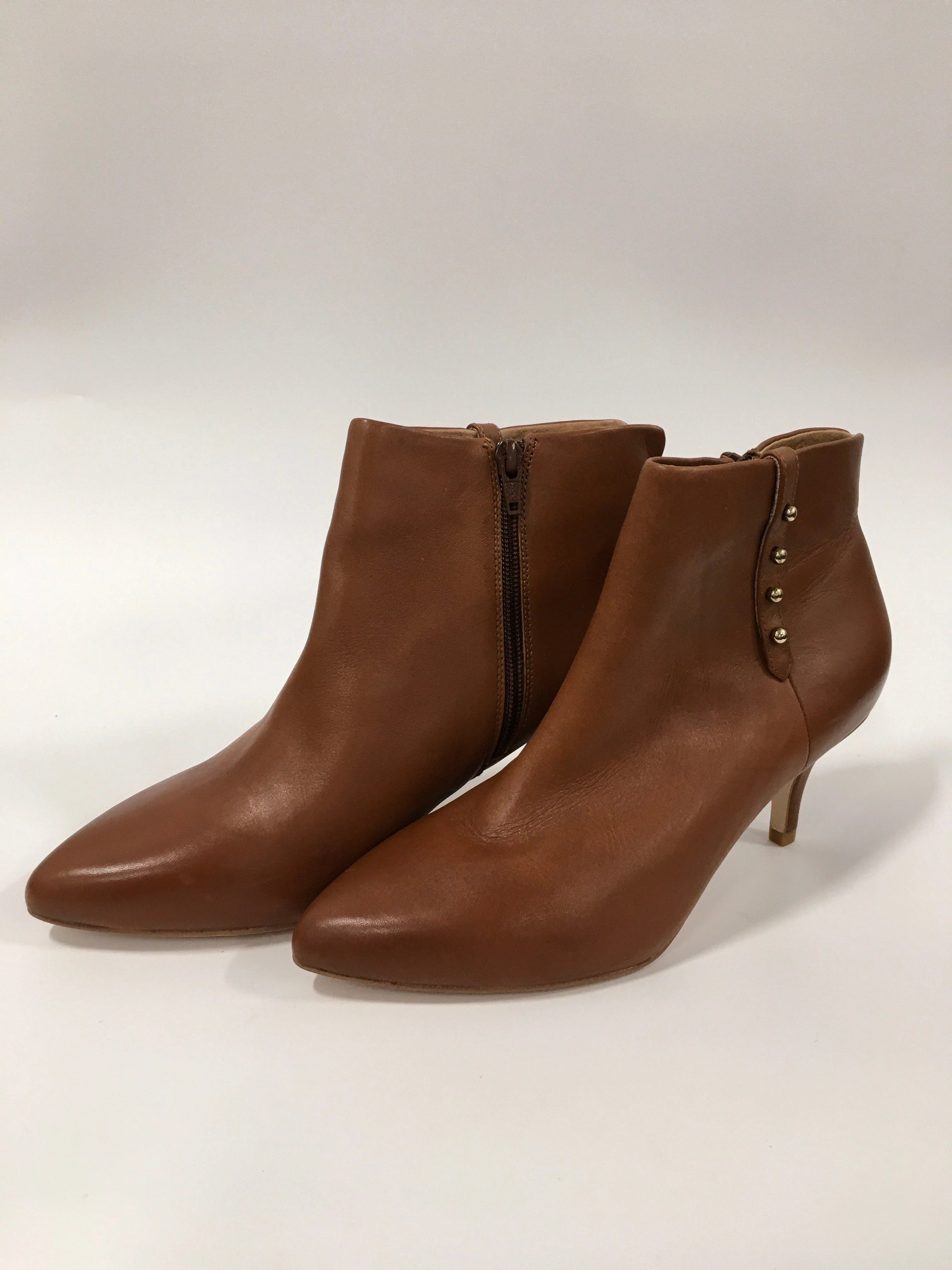 Brown Boots Ankle Heels Corso Cosmo, Size 8.5 Seamless Comfort Cold Weather Commuter
