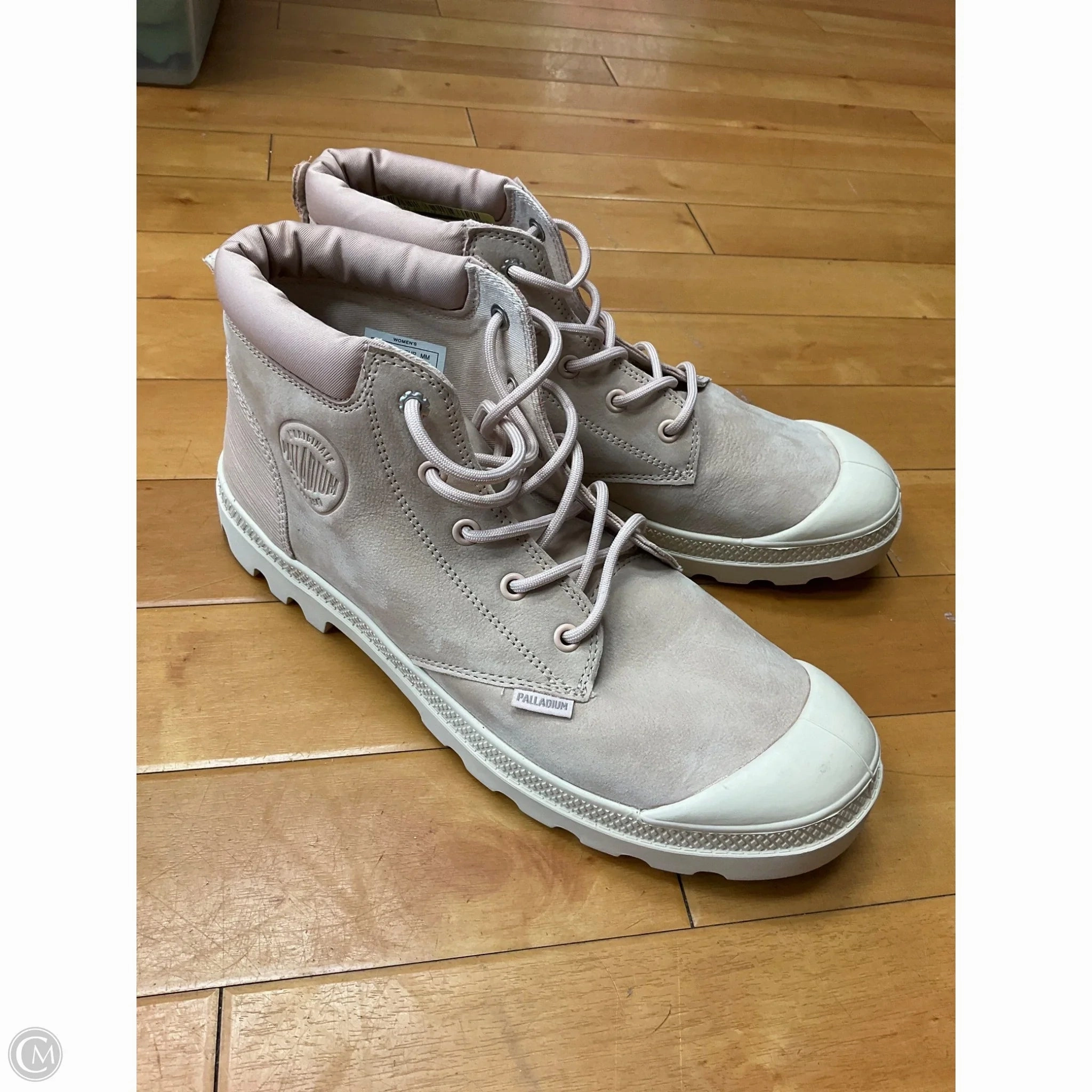 Boots Ankle Heels By Cmc In Beige, Size: 11 Comfortable Footbed Winter Walk