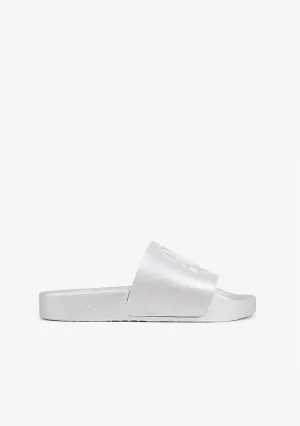 Unicorn’s Silver Pool Slide Sandals