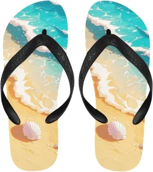 Unisex Flip Flops for Men and Women Lightweight Slip-On Beach Sandals with Sole for Outdoor Pool Casual Wear