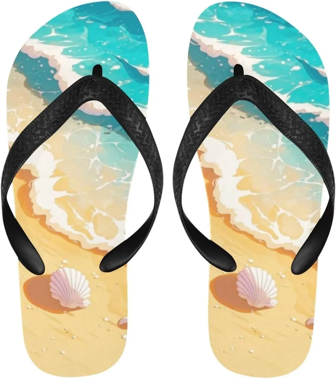 Unisex Flip Flops for Men and Women Lightweight Slip-On Beach Sandals with Sole for Outdoor Pool Casual Wear