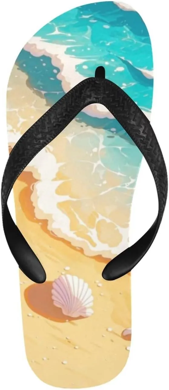 Unisex Flip Flops for Men and Women Lightweight Slip-On Beach Sandals with Sole for Outdoor Pool Casual Wear