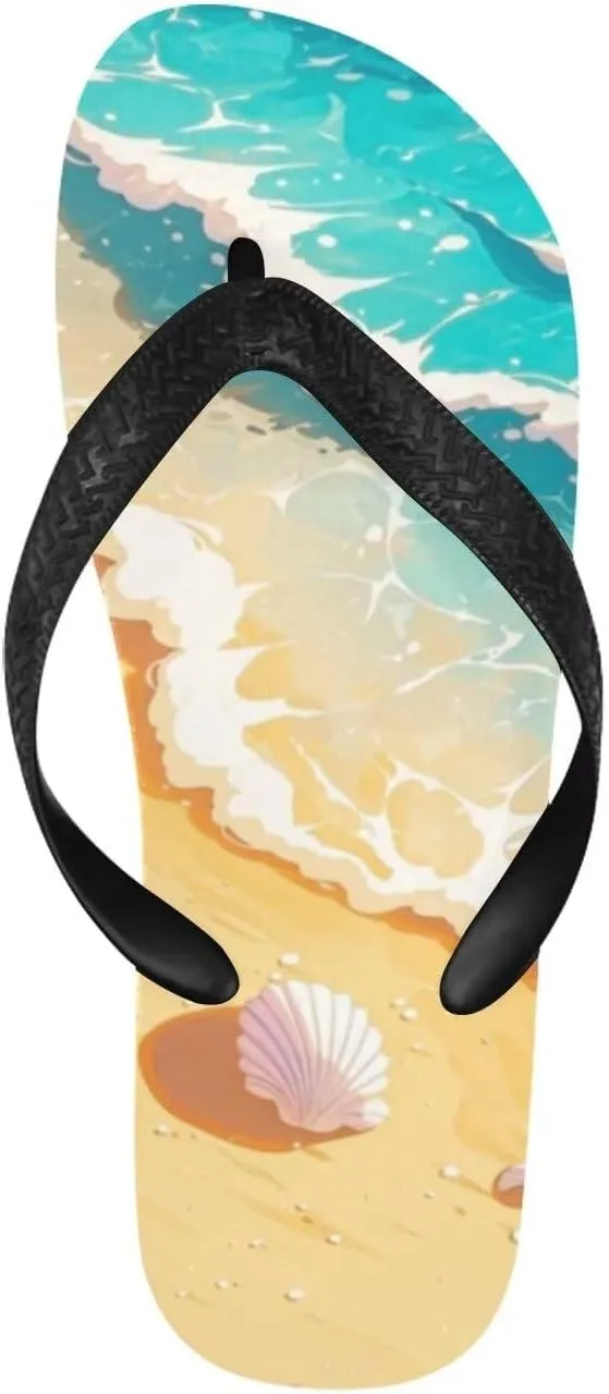 Unisex Flip Flops for Men and Women Lightweight Slip-On Beach Sandals with Sole for Outdoor Pool Casual Wear