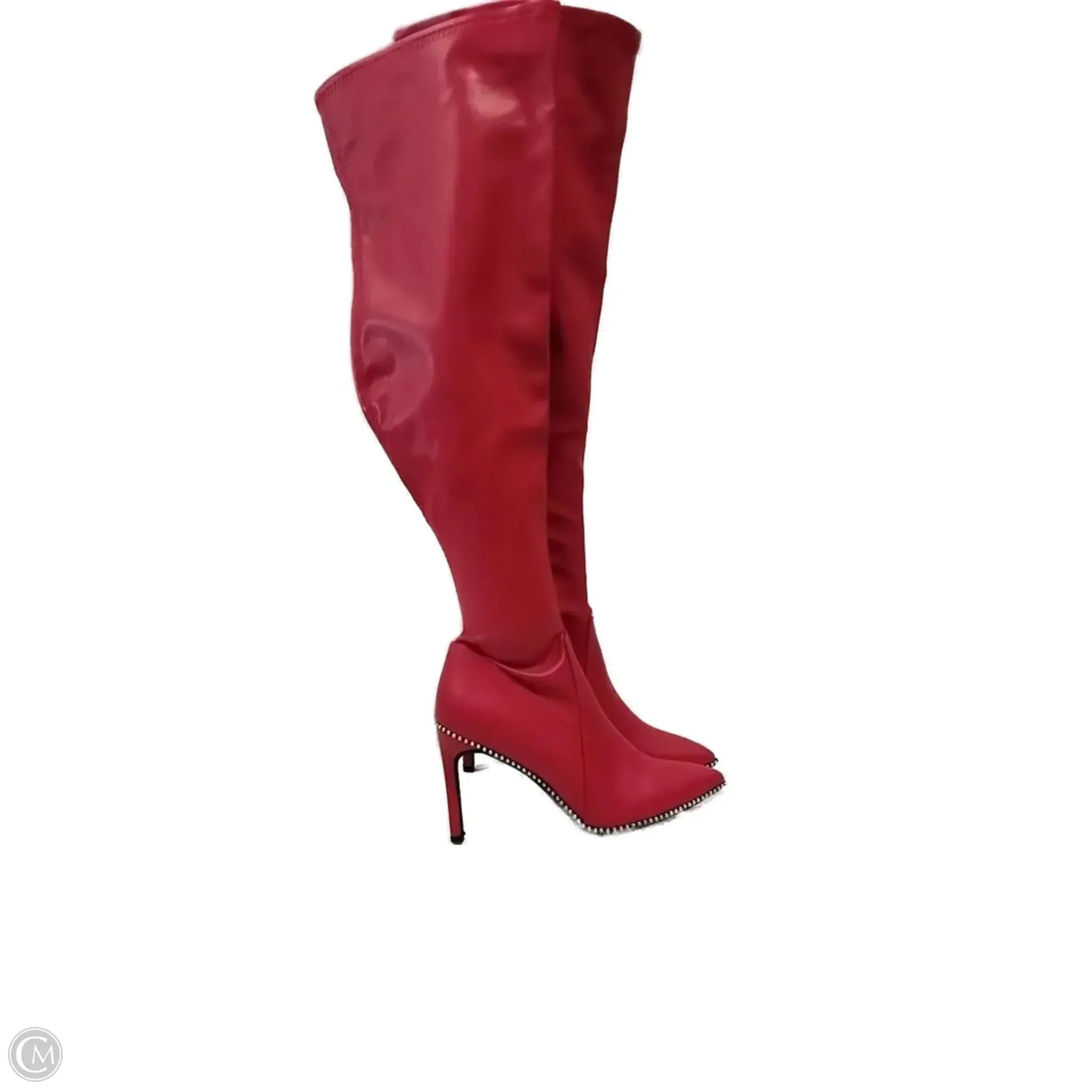 Boots Knee Heels By Bar Iii In Red, Size: 6.5 Iconic Style