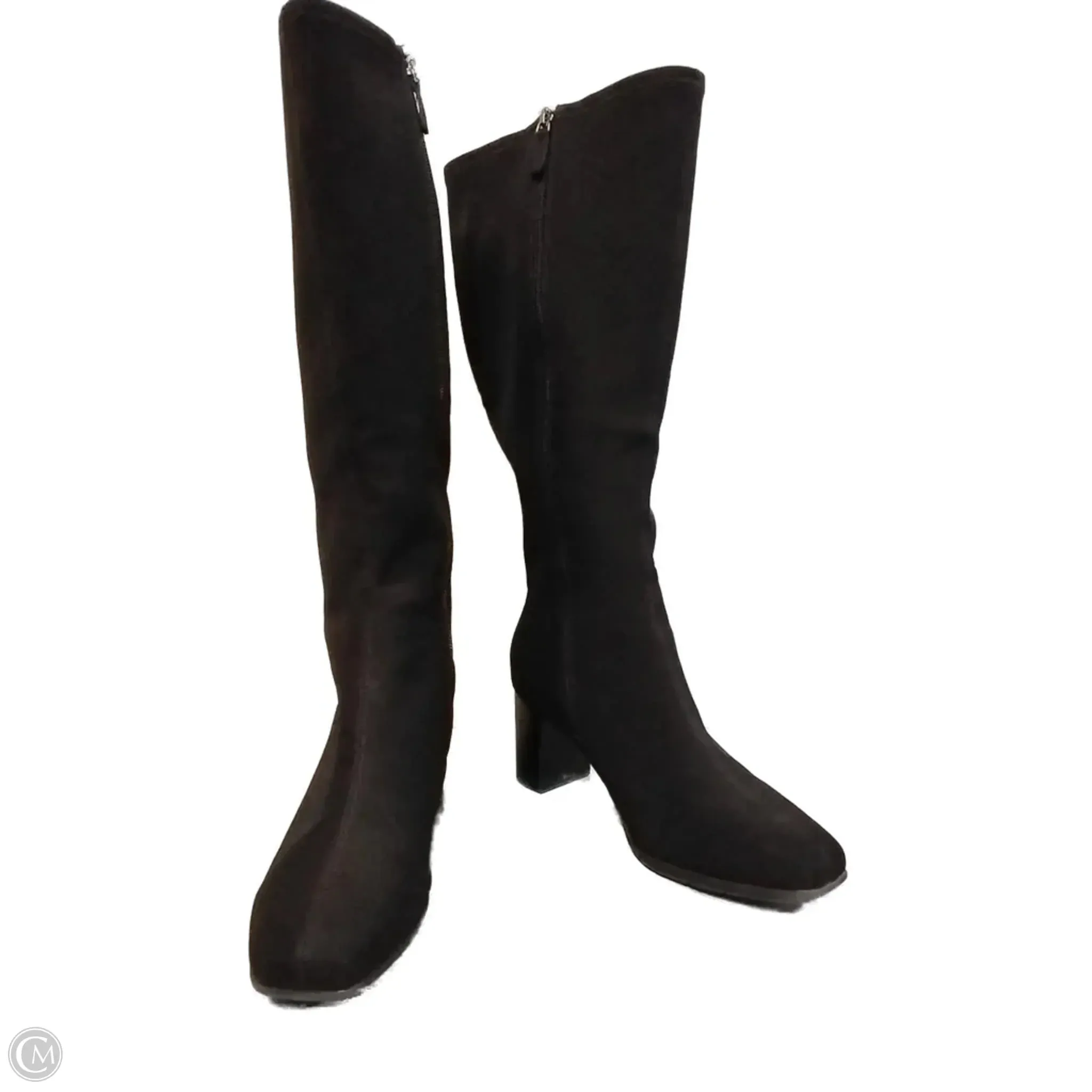 Boots Knee Heels By Aerosoles In Black, Size: 8.5 Holiday Style Street Vibe