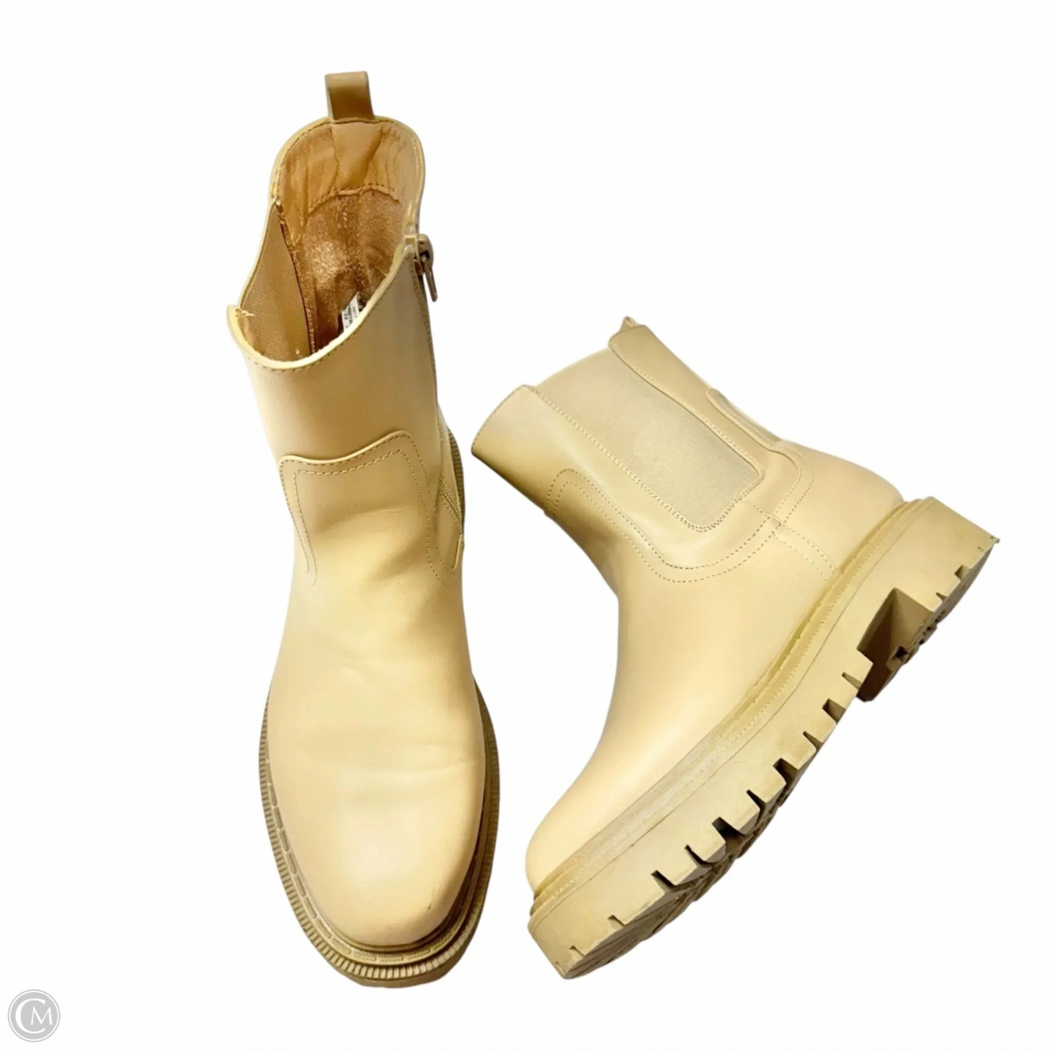 Boots Ankle Flats By American Eagle In Tan, Size: 8 Smart Look Western Pattern