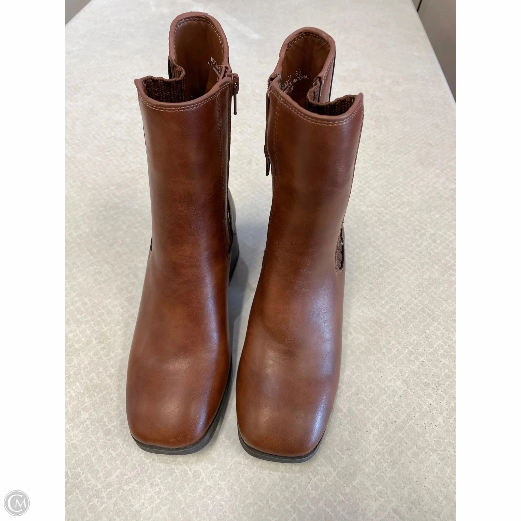 quick dry Walk Support Boots Ankle Heels By Bamboo In Brown, Size: 6.5