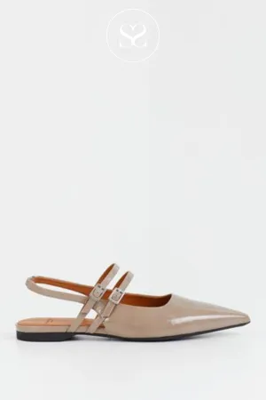 VAGABOND 5733-260-09 HERMINE TAUPE LEATHER SLING-BACK PUMPS