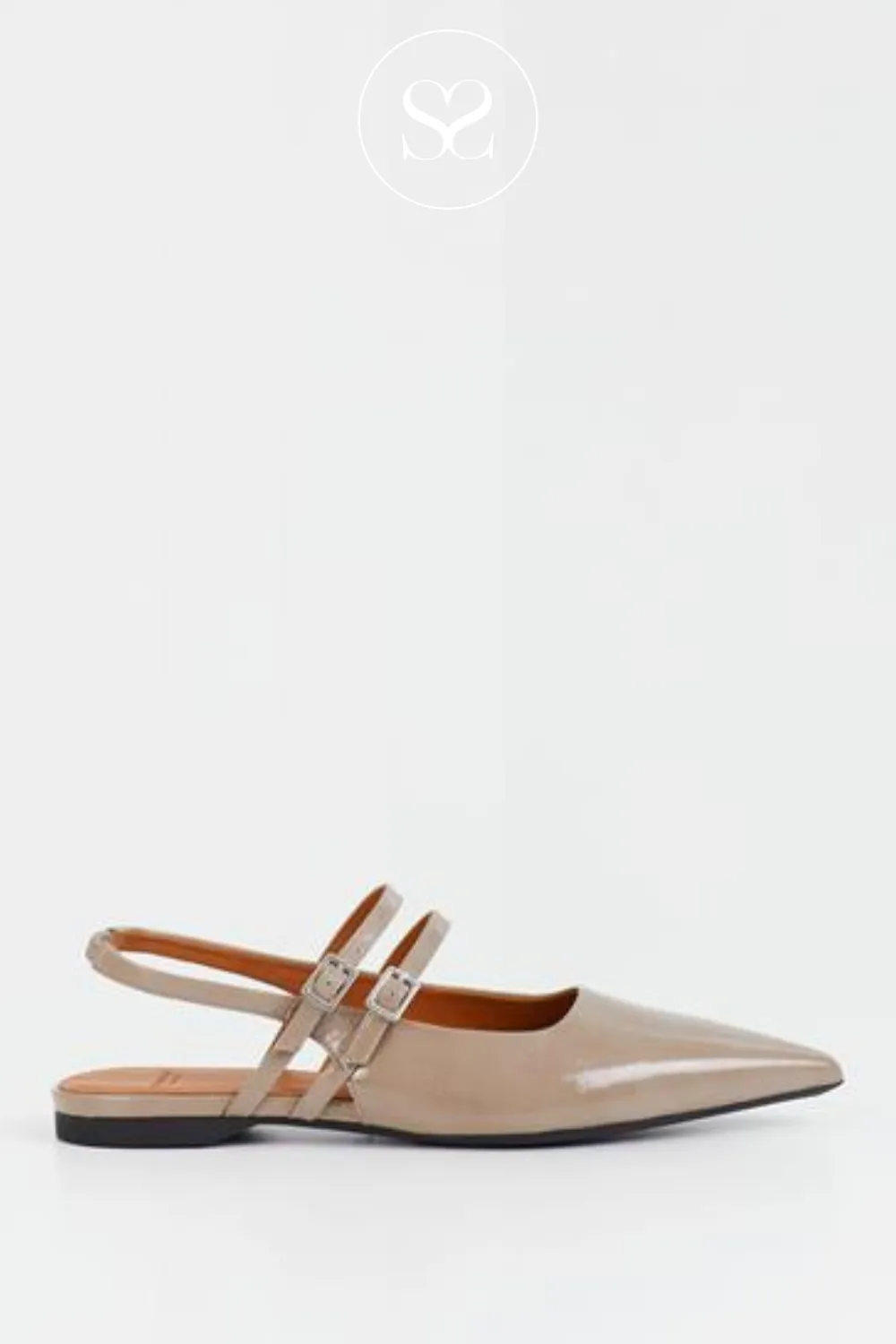VAGABOND 5733-260-09 HERMINE TAUPE LEATHER SLING-BACK PUMPS