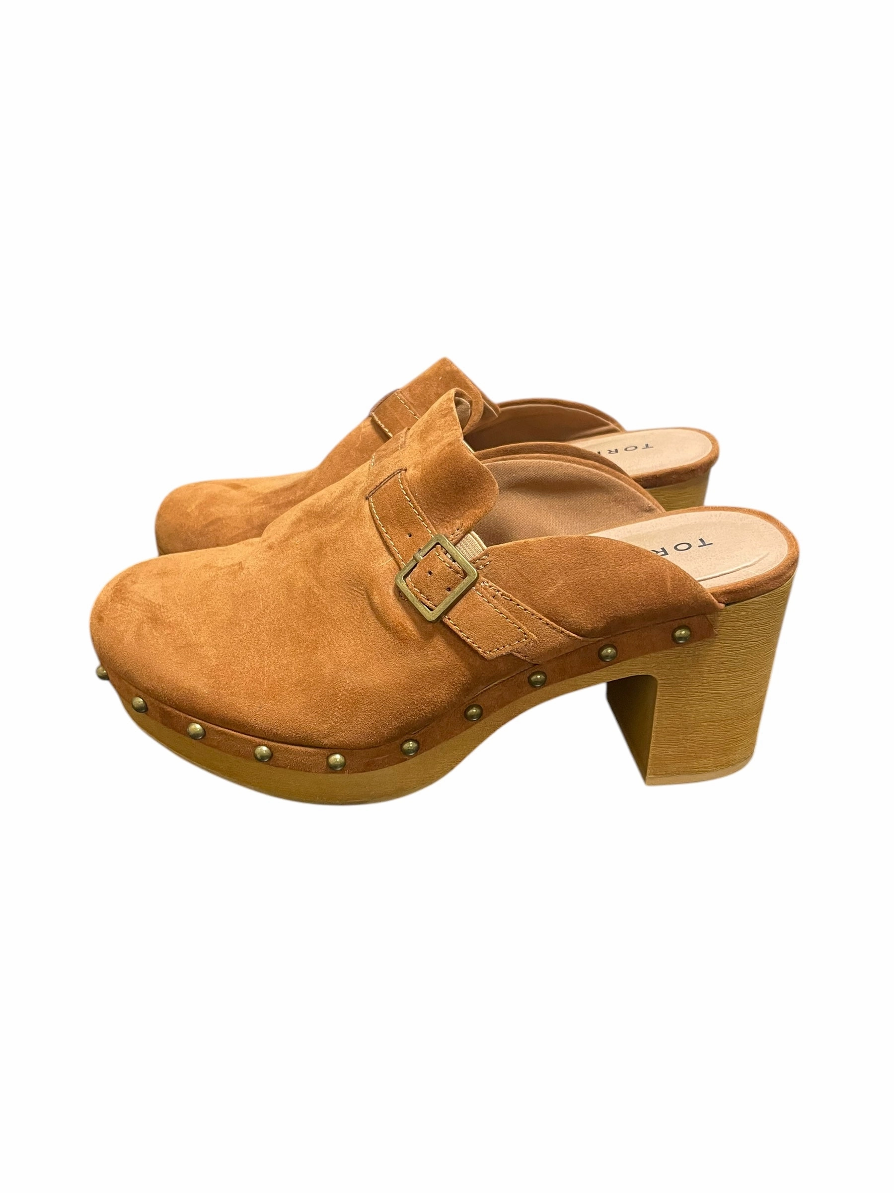 City Cool Shoes Heels Block By Torrid In Brown, Size: 10