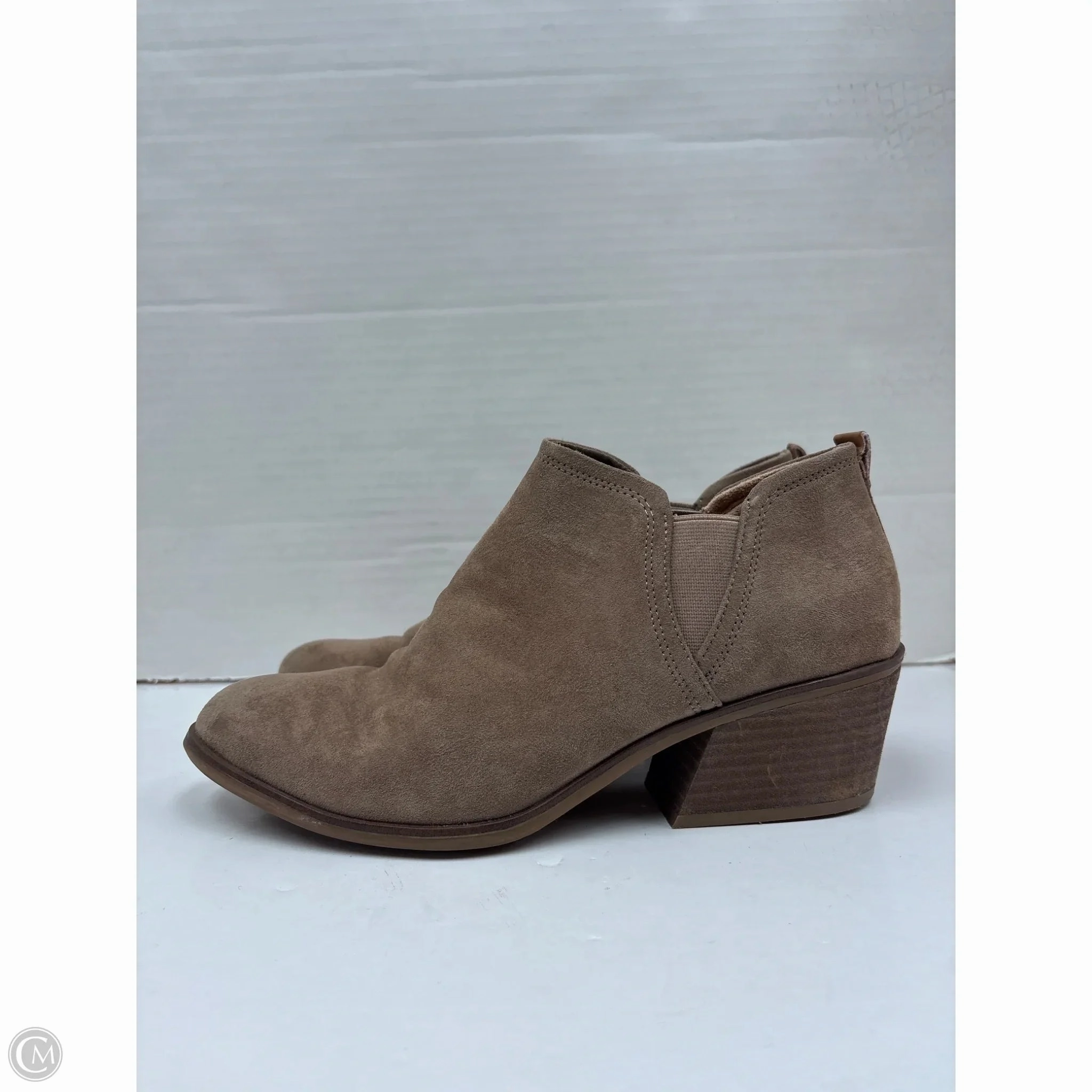 Craft Collector Shock Absorbing River Crossing Boots Ankle Heels By Dr Scholls In Taupe, Size: 10