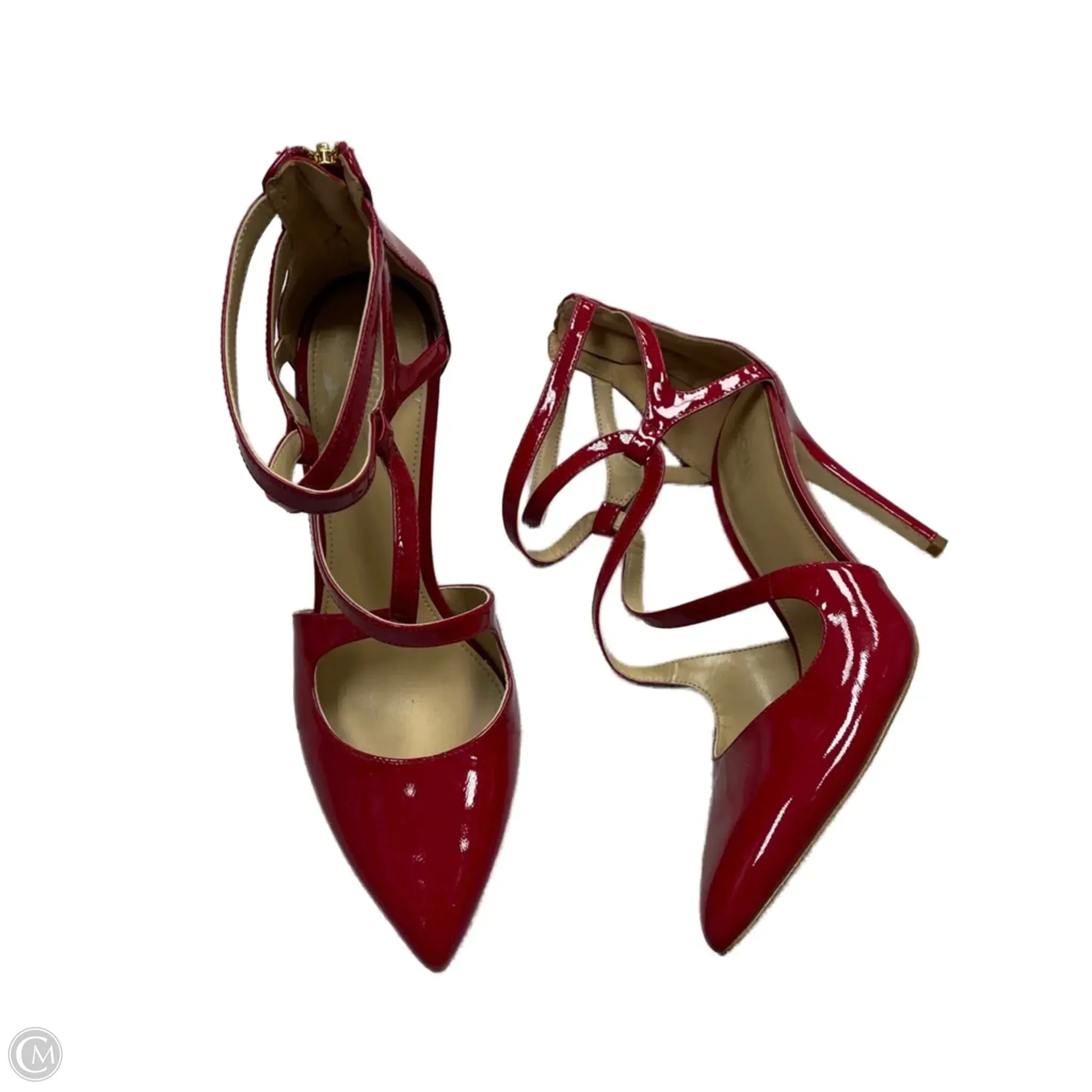 Shoes Heels Stiletto By Michael By Michael Kors In Red, Size: 8 Comfort Mood Glossy Detail