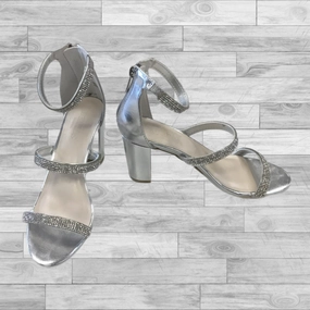 Elastic Strap Creative Spirit Shoes Heels Block By Cmc In Silver, Size: 6