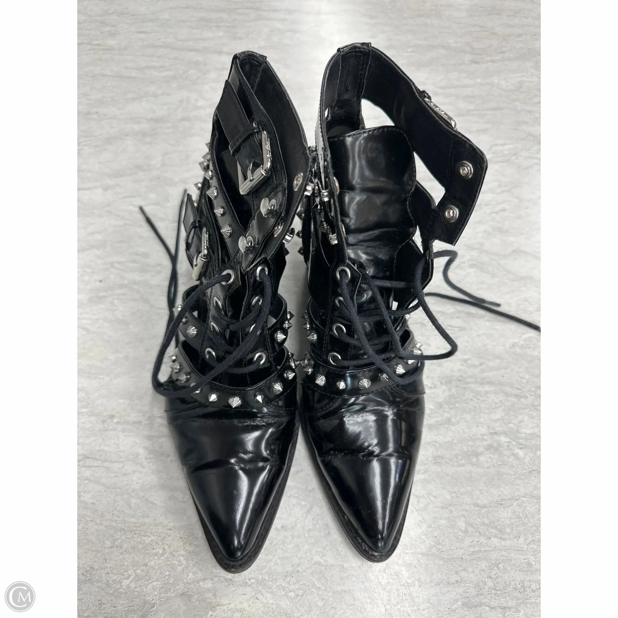 Waterproof City Walking Boots Ankle Heels By Sam Edelman In Black, Size: 7.5