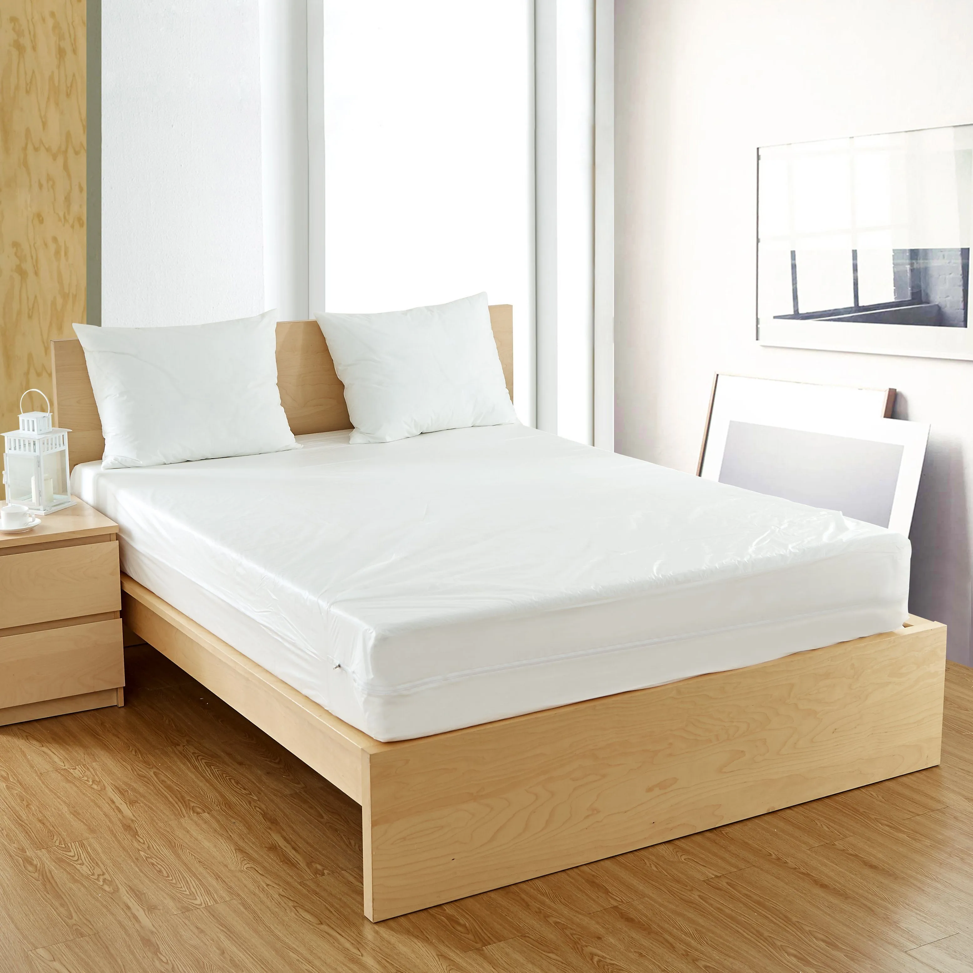 Vinyl Zippered Mattress Protector | Waterproof Box Spring Encasement | Guards Against Pests & Liquids