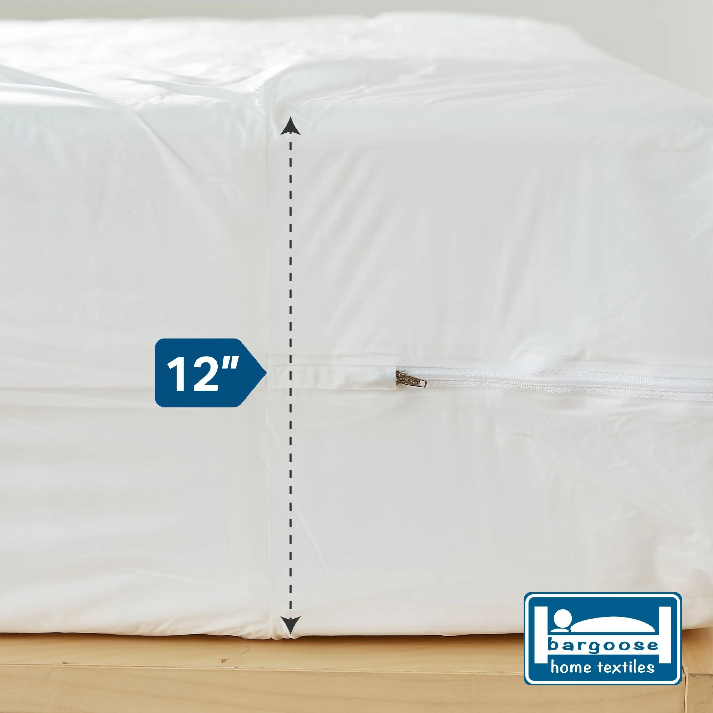 Vinyl Zippered Mattress Protector | Waterproof Box Spring Encasement | Guards Against Pests & Liquids