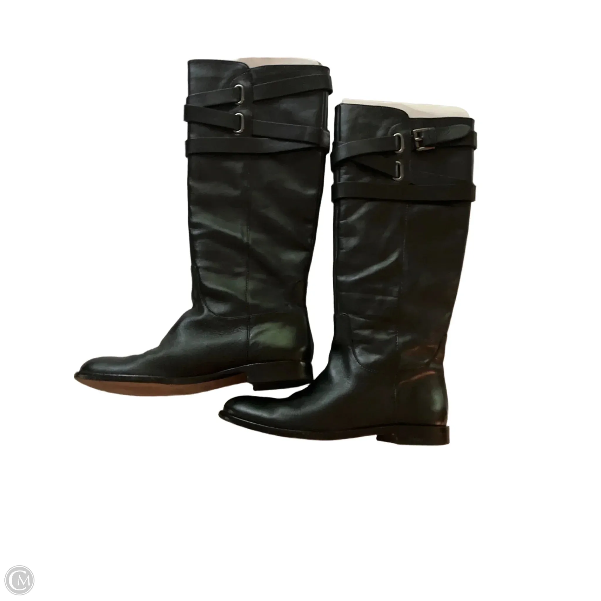 Boots Mid-calf Flats By Coach In Black, Size: 7 Comfy Look