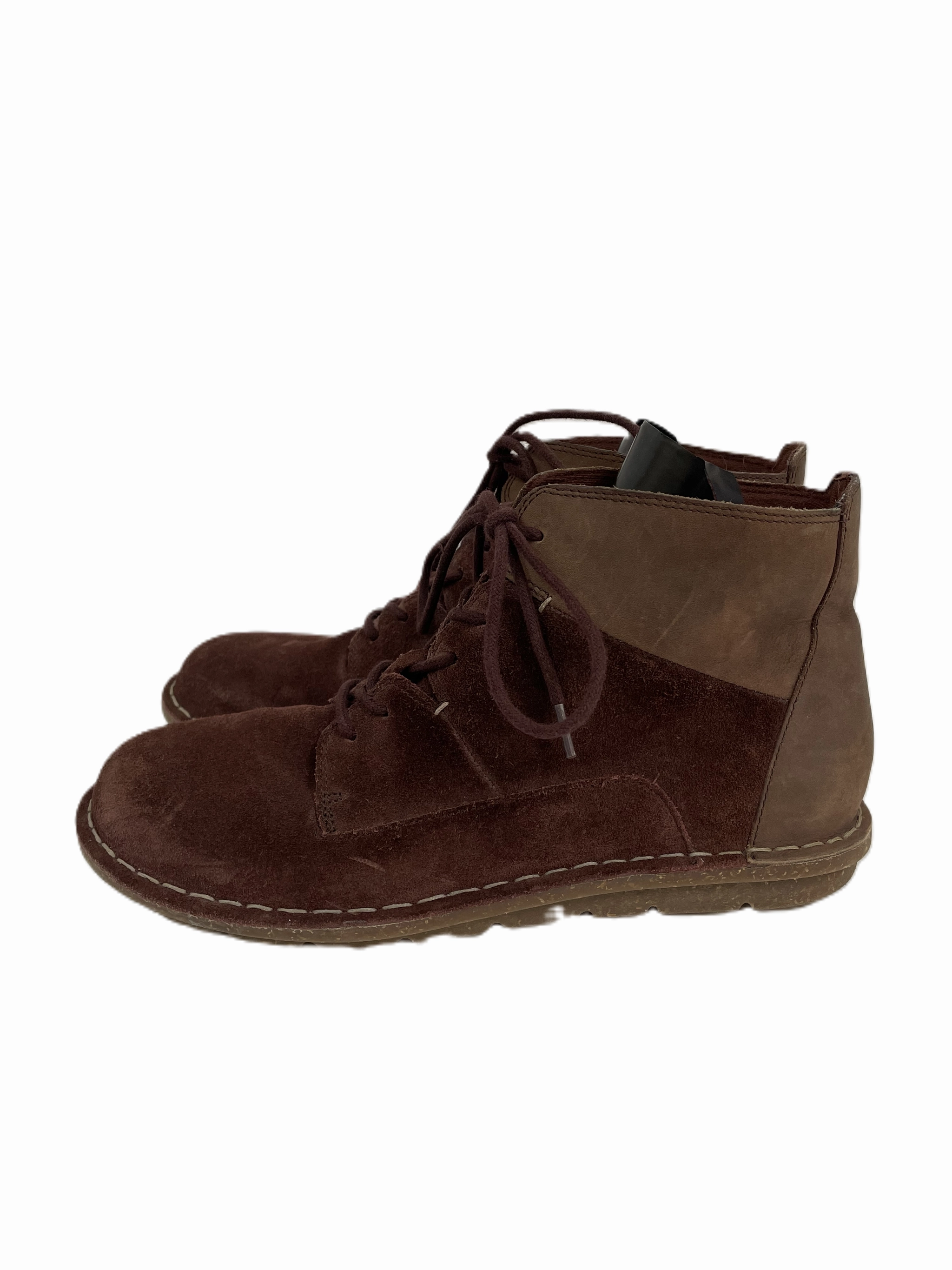 Comfort Lining Windy Weather Daily Commuter Boots Ankle Flats By Clarks In Maroon, Size: 8