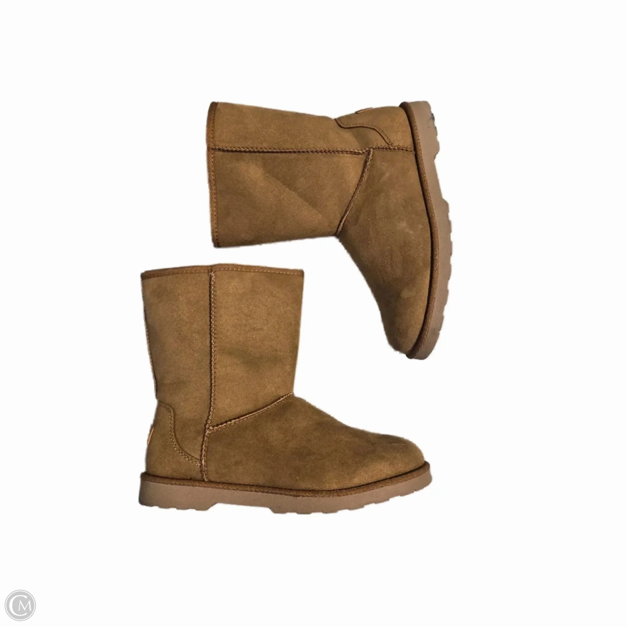 Comfort Edge Mud Resistant Work Commute Boots Ankle Flats By Cmf In Tan, Size: 8