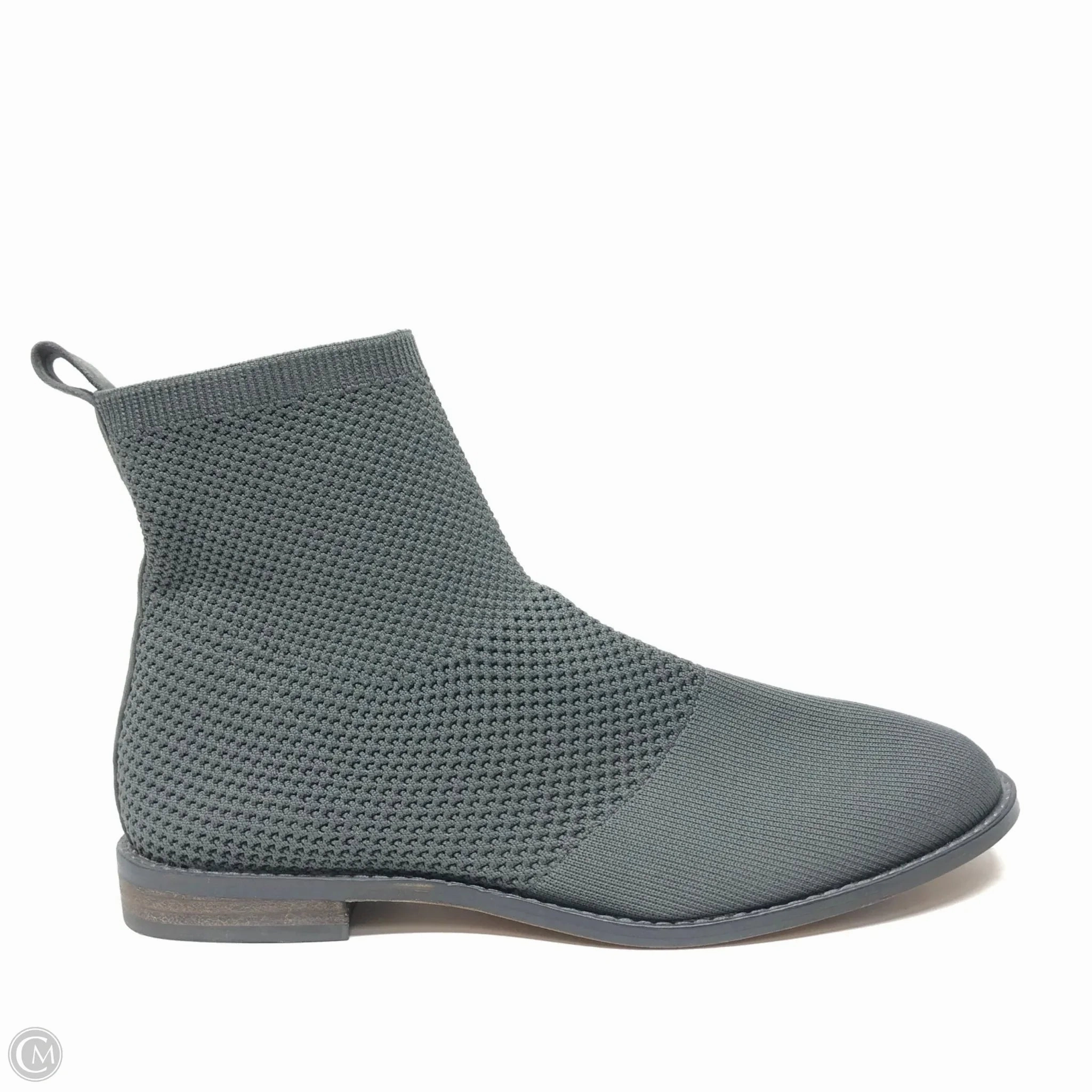 Boots Ankle Flats By Eileen Fisher In Grey, Size: 10 Round Toe
