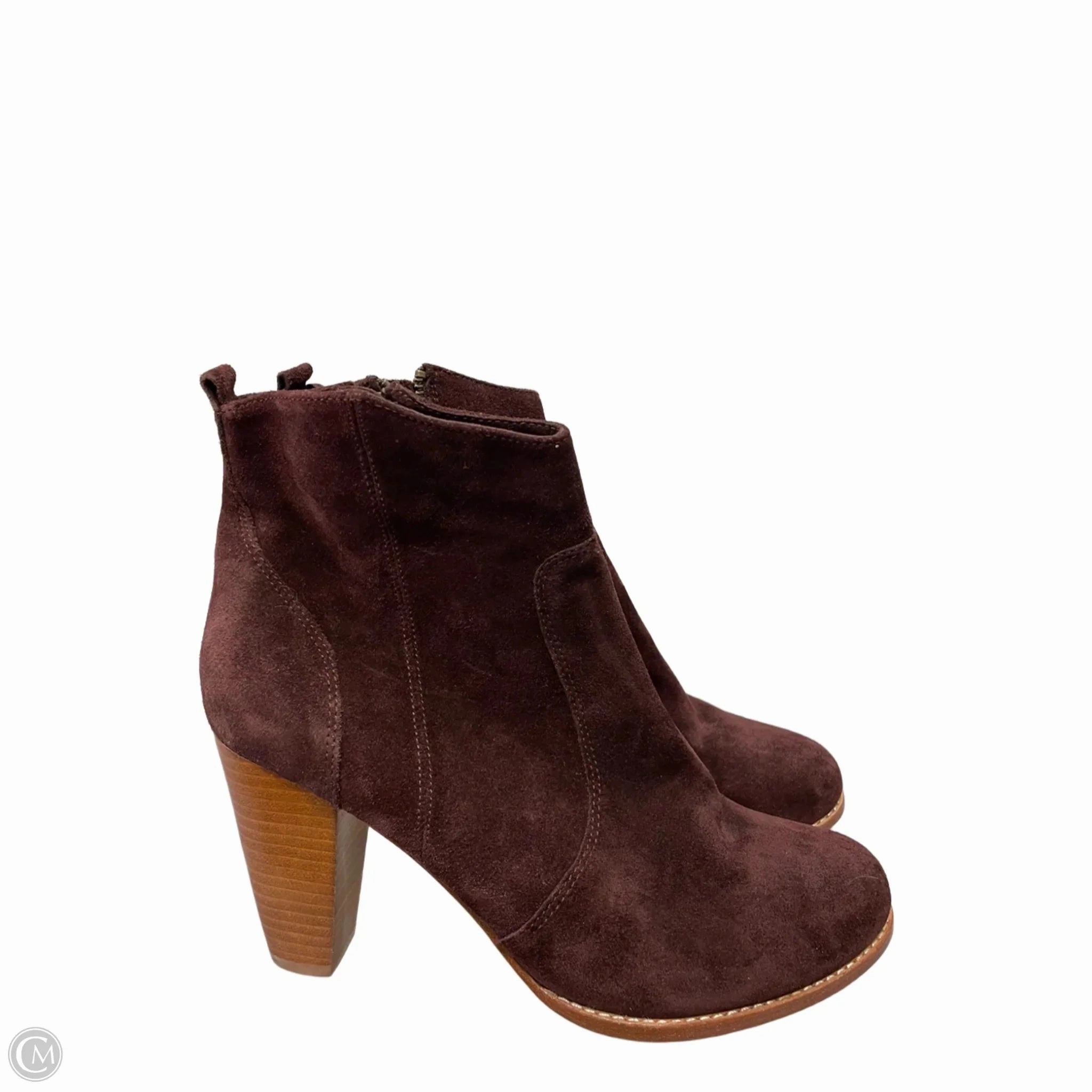 soft fit Boots Ankle Heels By Joie In Maroon, Size: 10