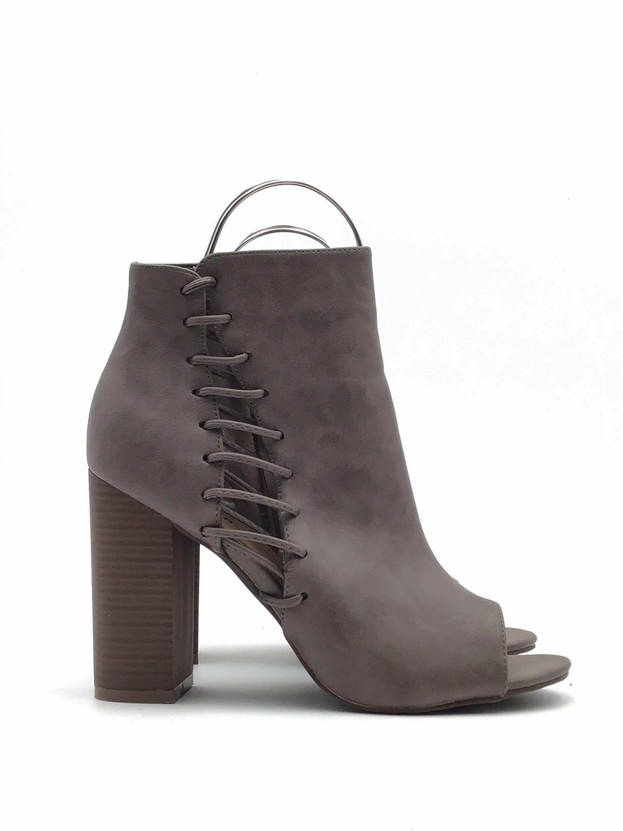Boots Ankle Heels By Just Fab In Grey, Size: 9.5 Hydraulic Impact Resistance